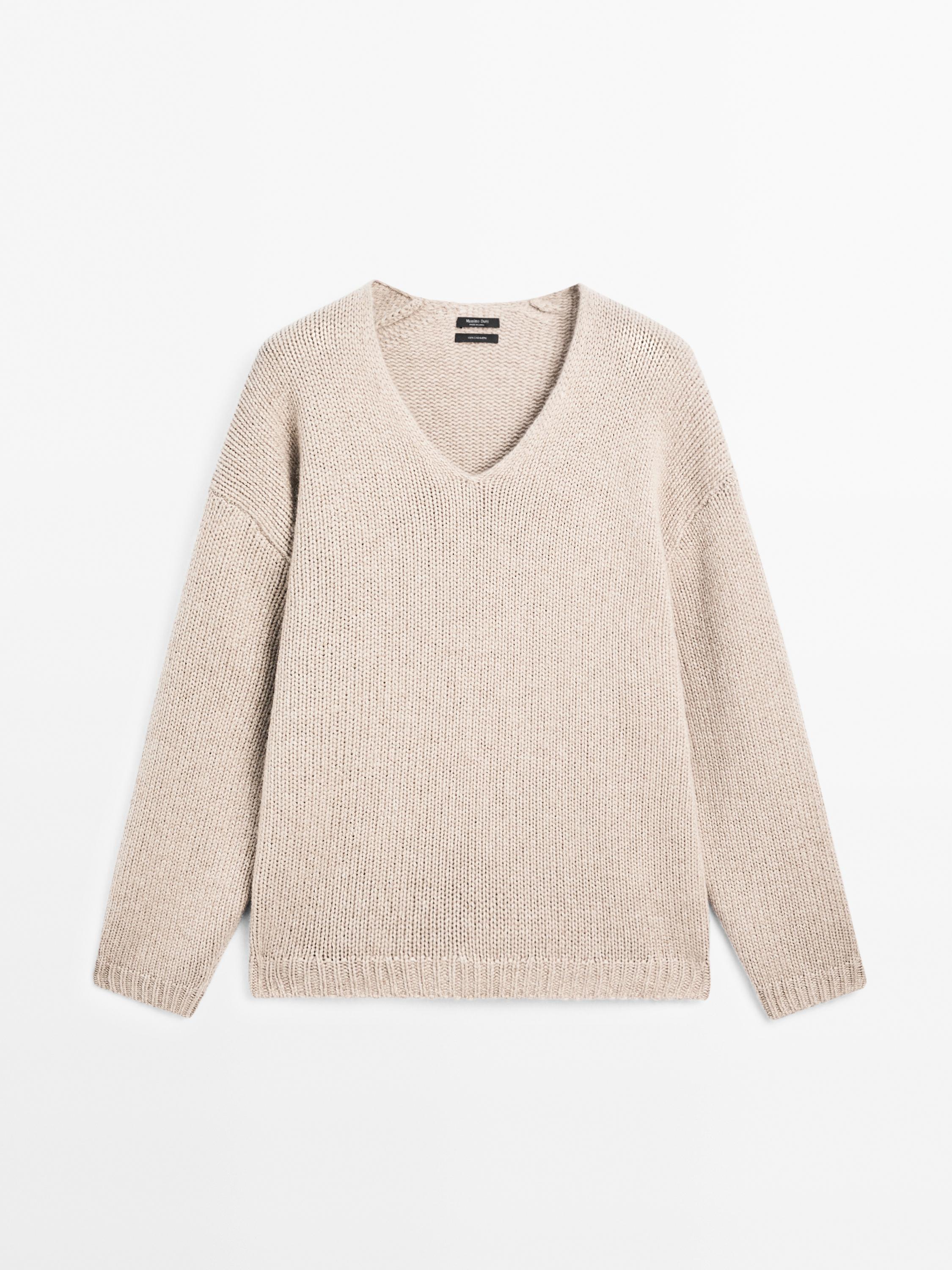 Pull en maille 100&nbsp;% cachemire à col en V