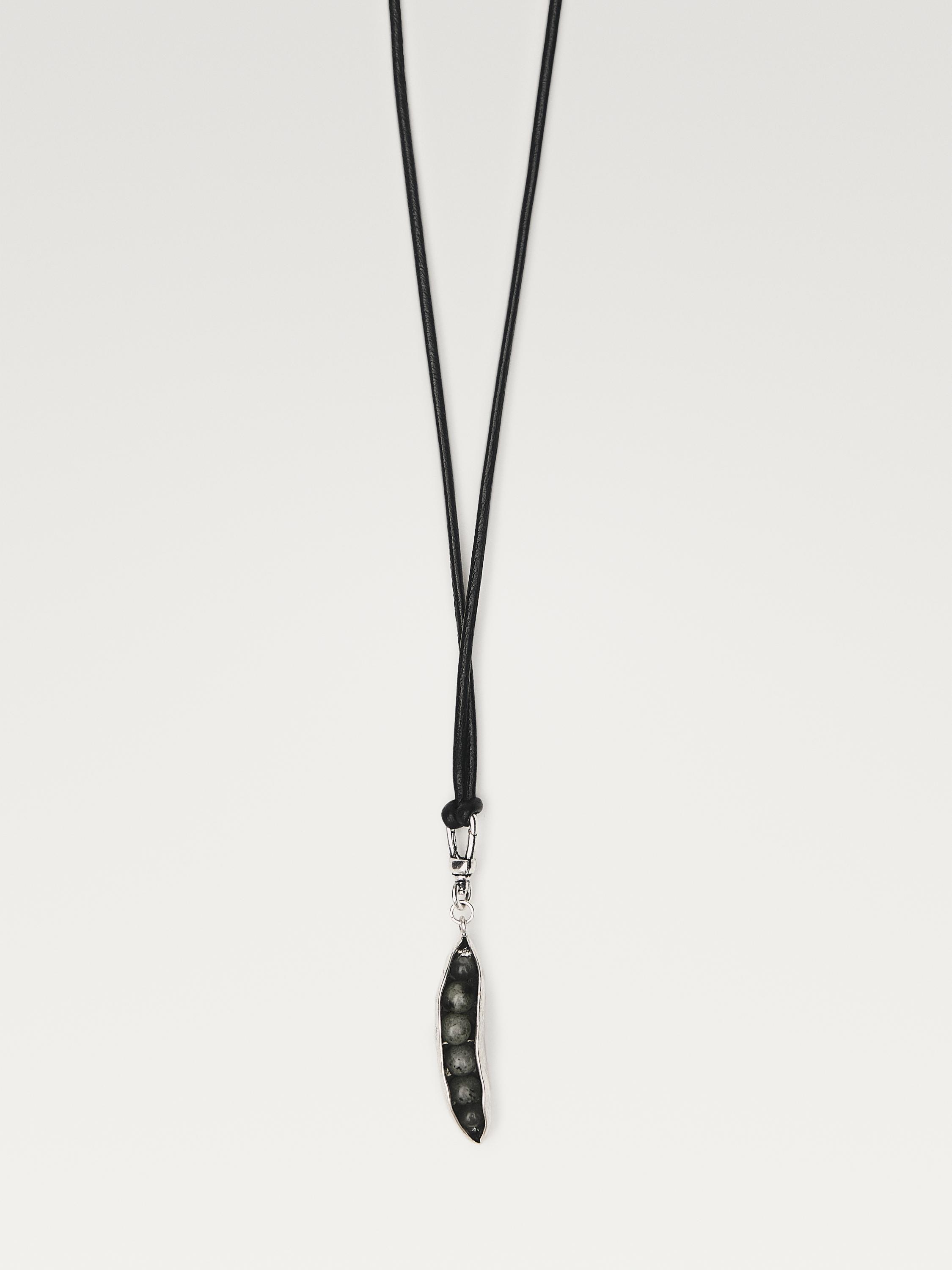 Pendentif en cuir denim