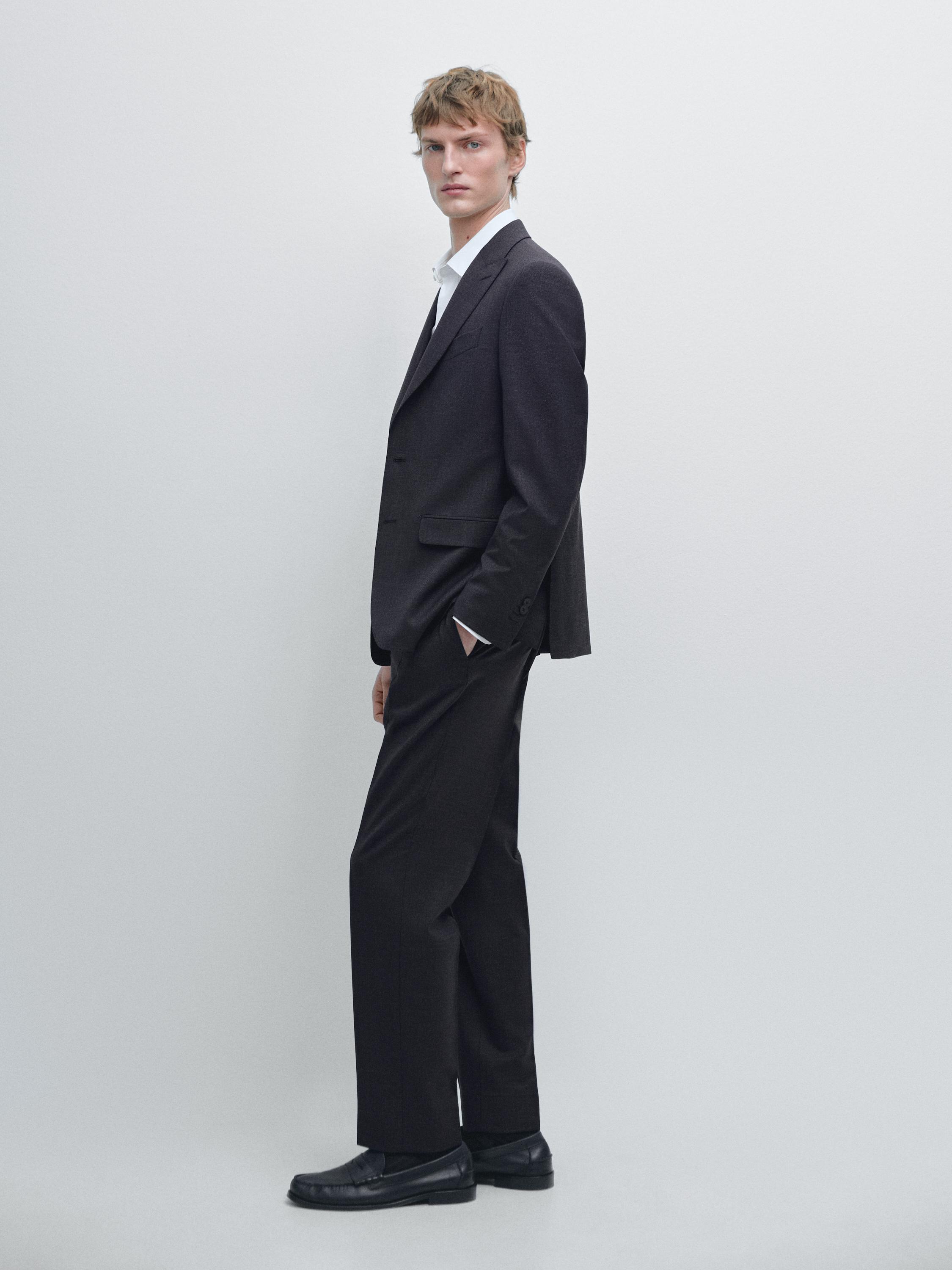 100% wool suit trousers