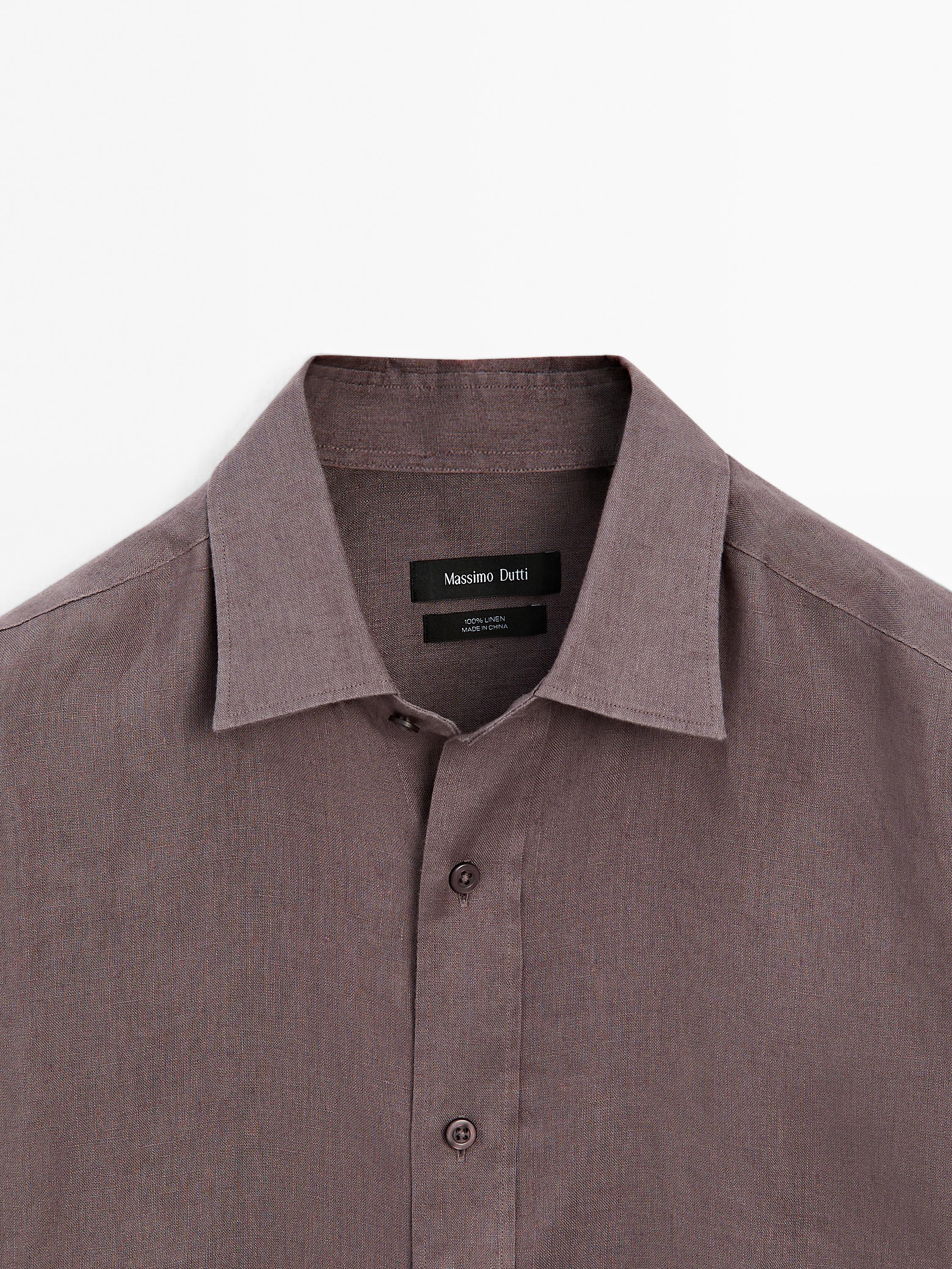 Slim fit shirt 100% linen