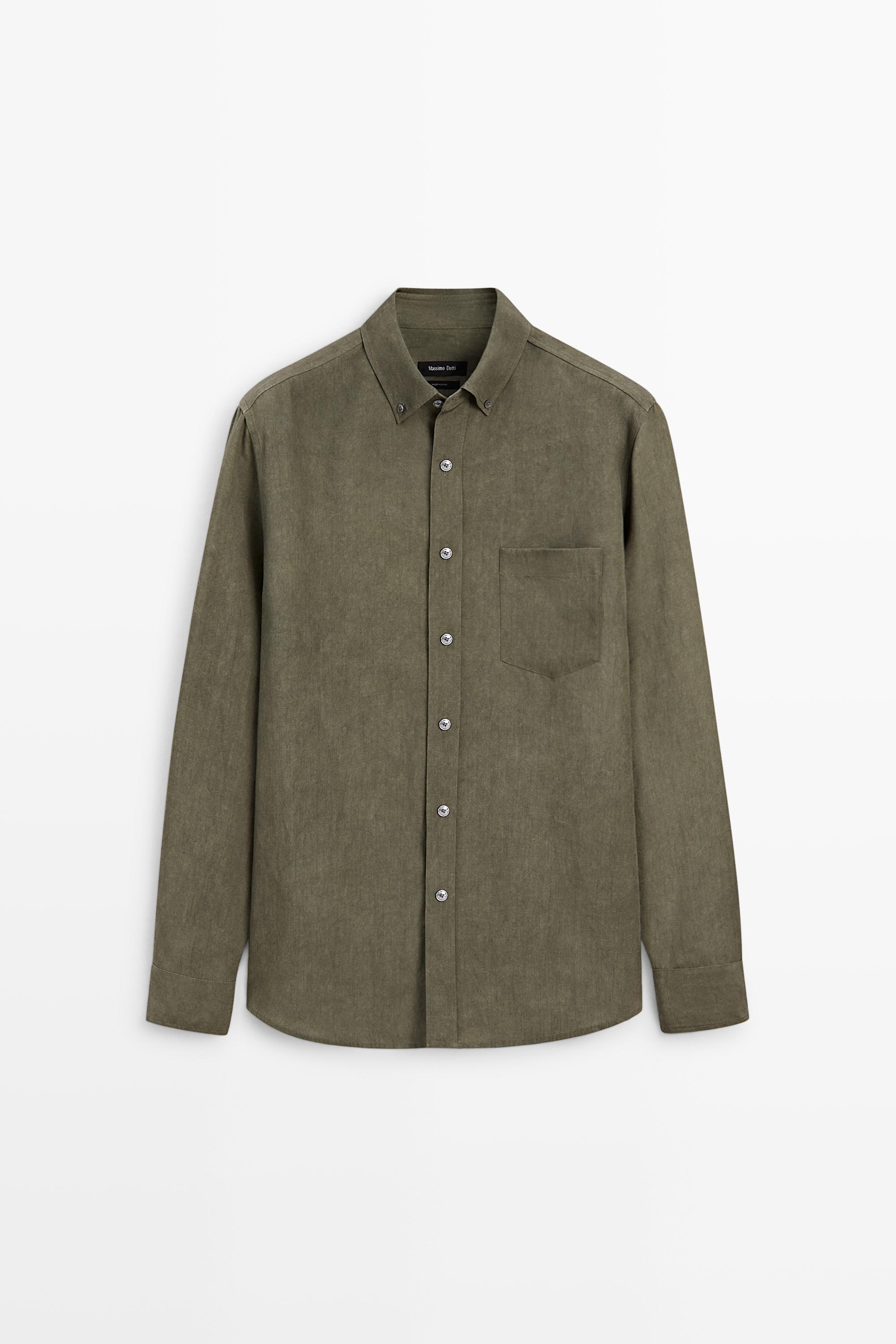 Camisa regular fit detalle bolsillo
