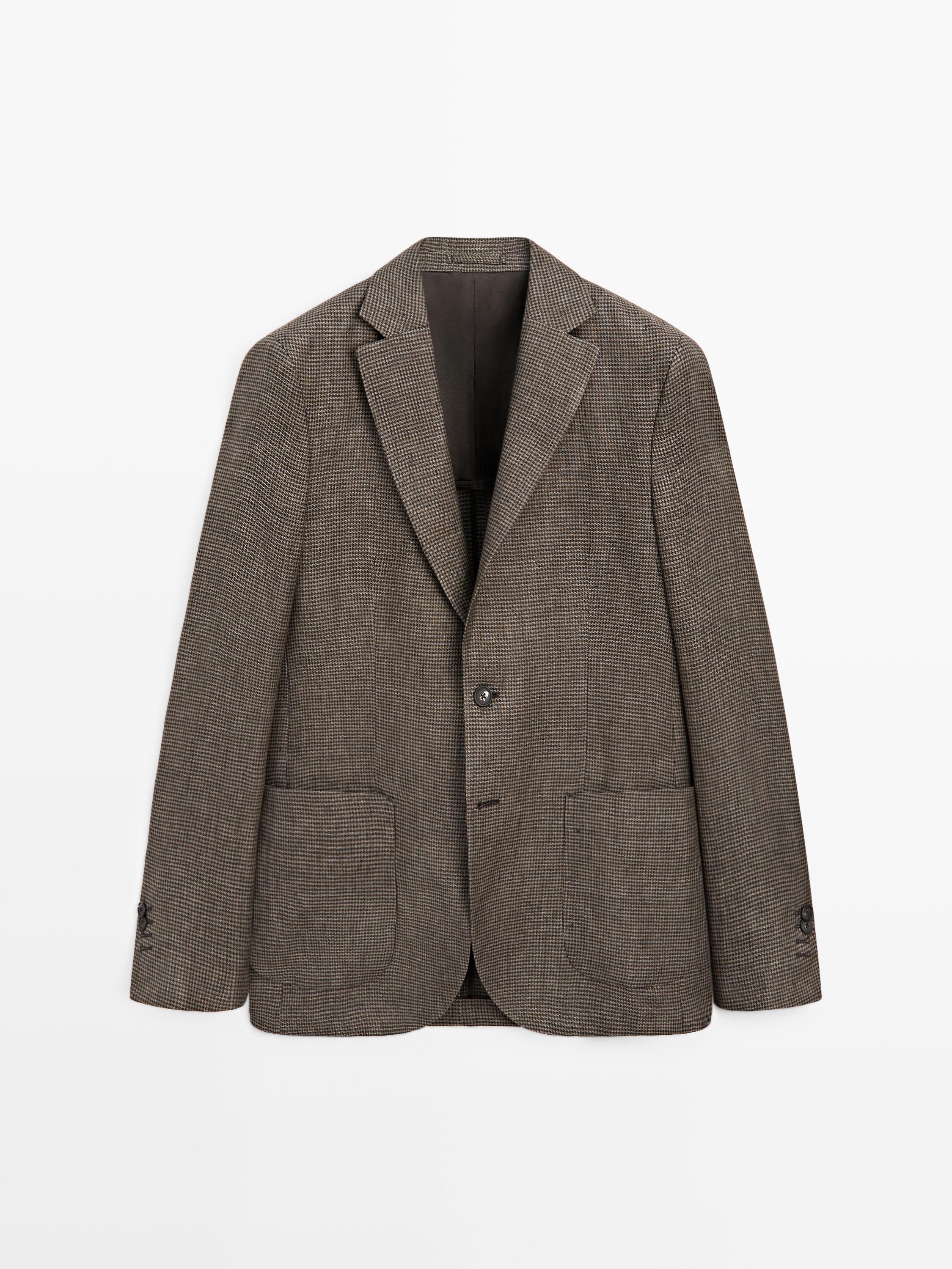 Linen blazer with pocket details