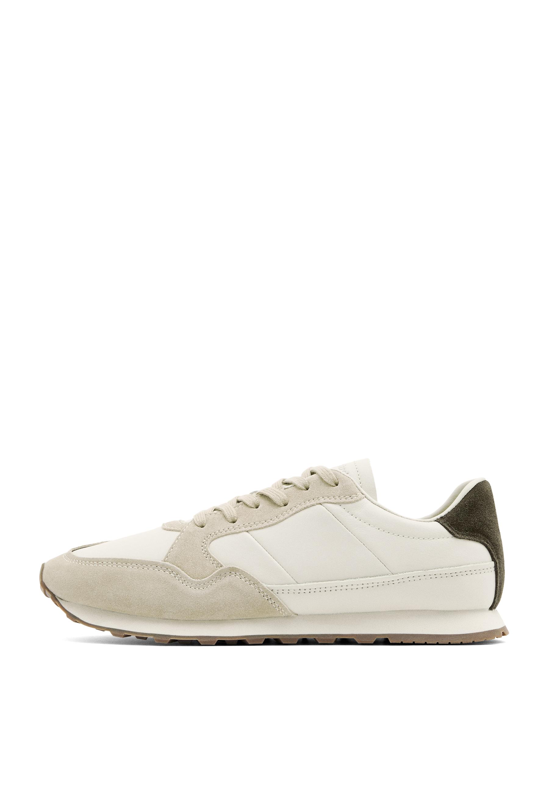 Trainers with contrast back piece — WHITE