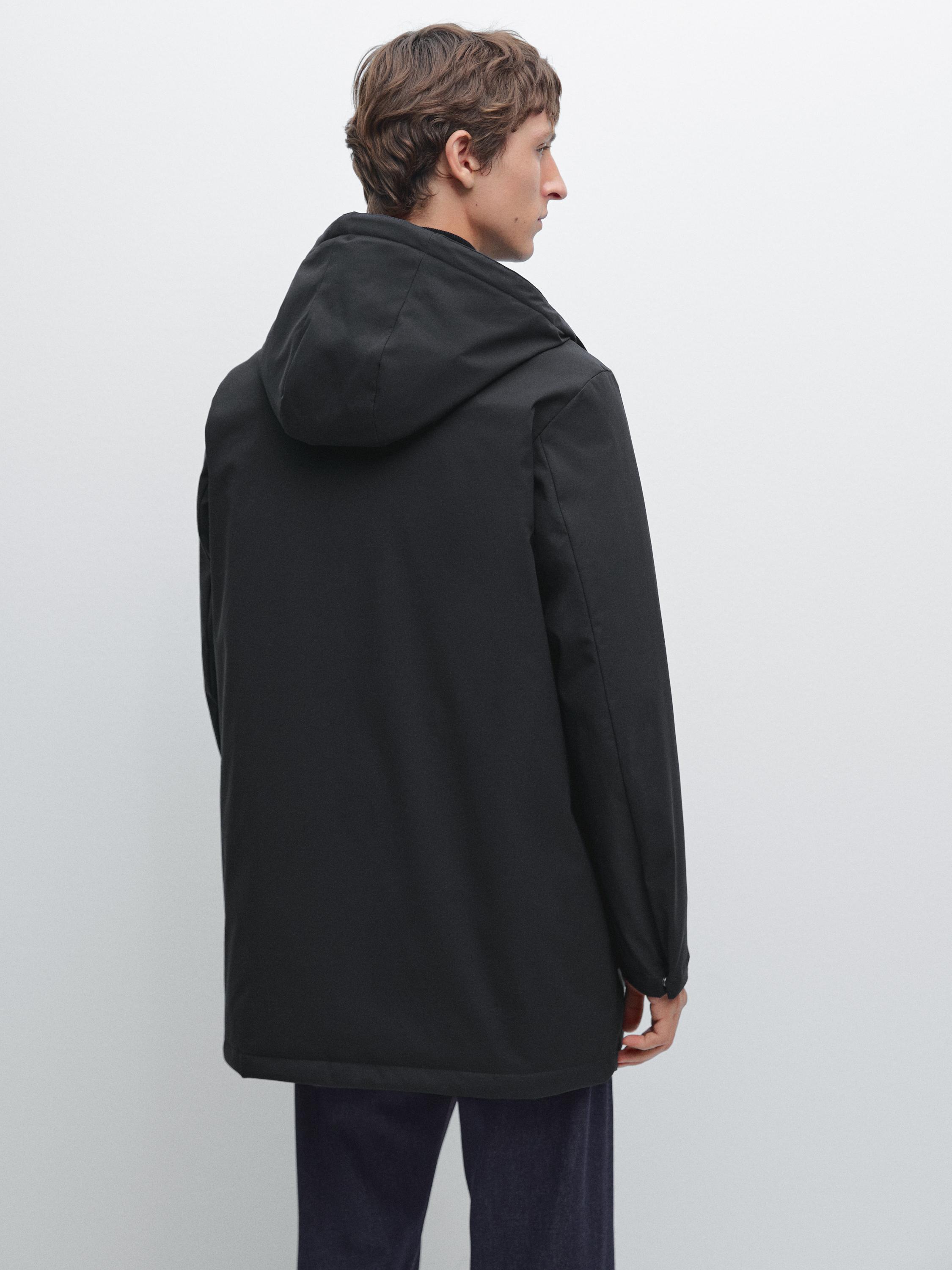 Lightweight quilted parka with hood