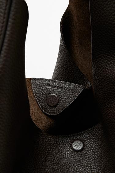 Nappa leather shoulder bag — BROWN 7