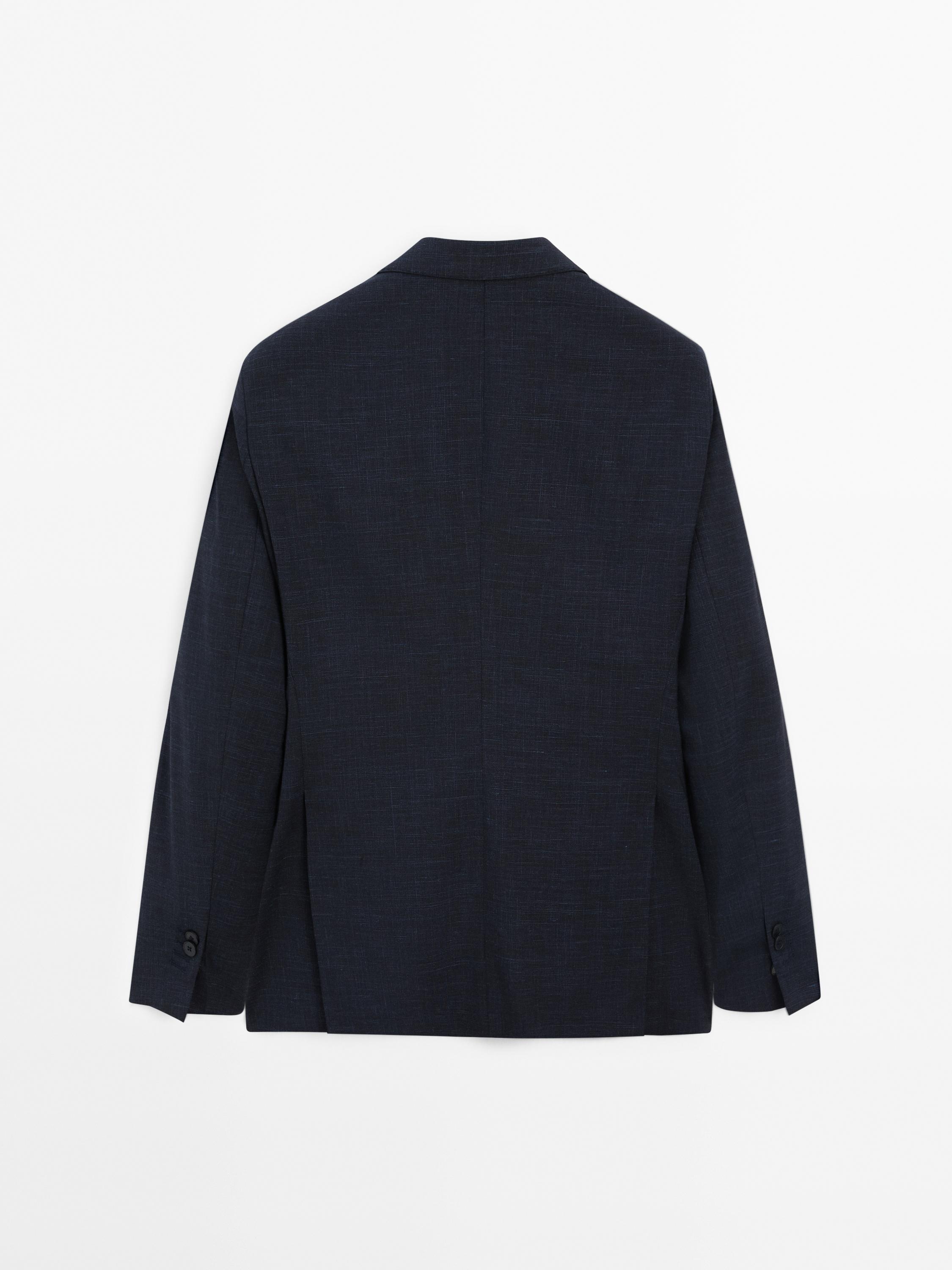 Wool blend smart blazer
