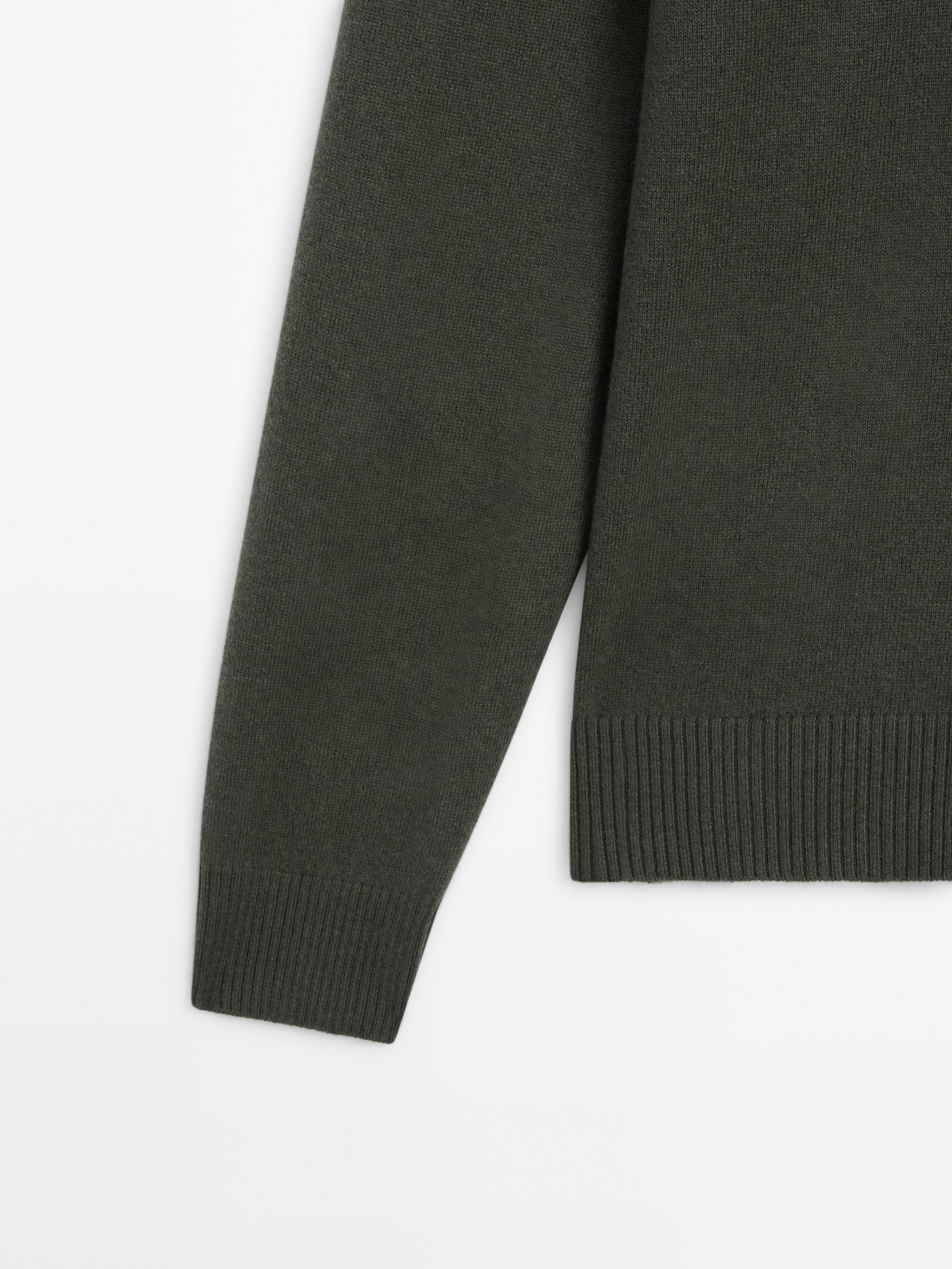Pull polo en maille 100 % laine