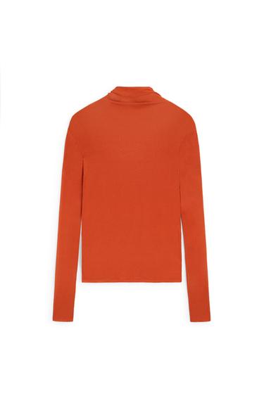 100% silk funnel neck T-shirt - LIMITED EDITION — RED 7