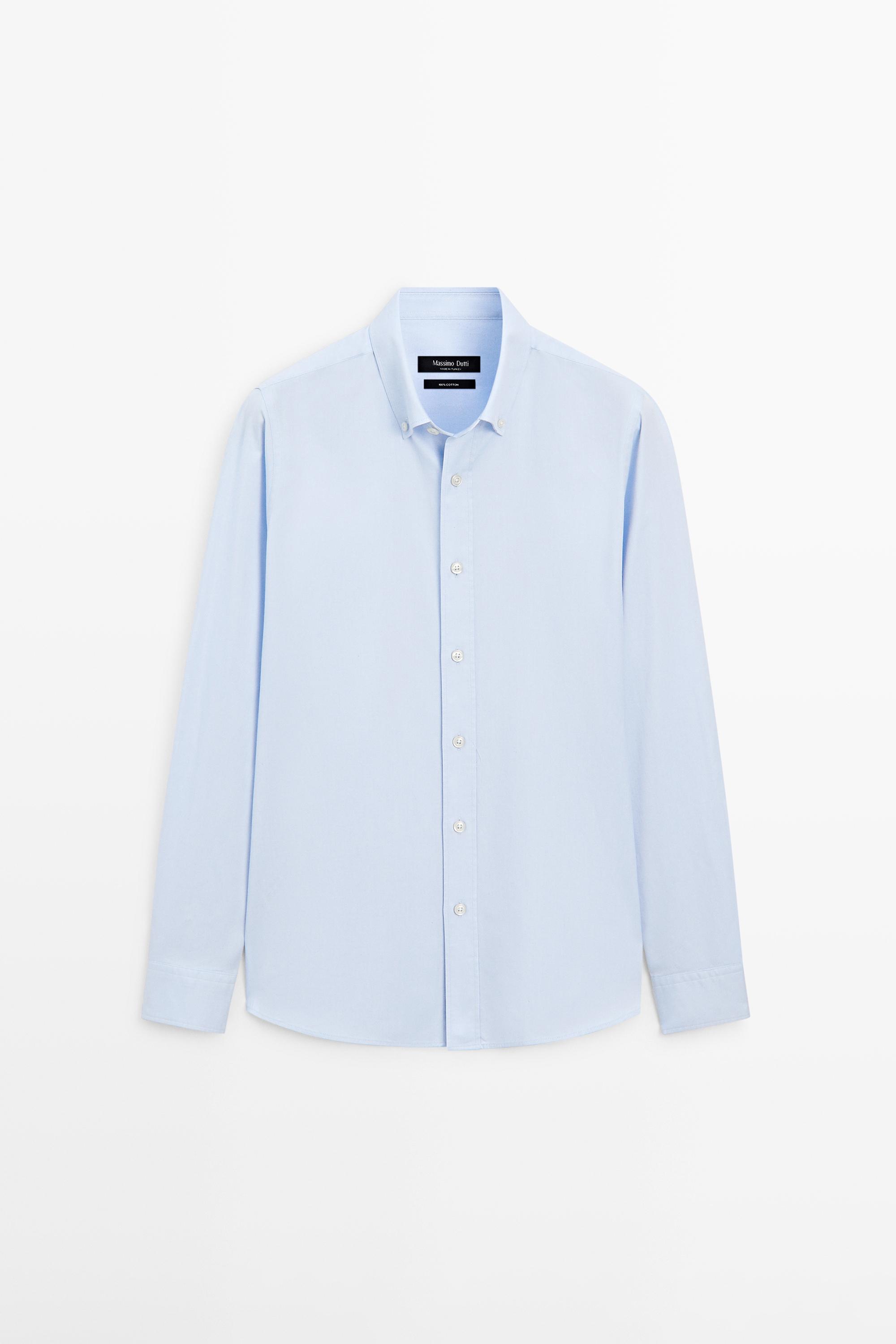 Regular fit Oxford shirt — Sky blue