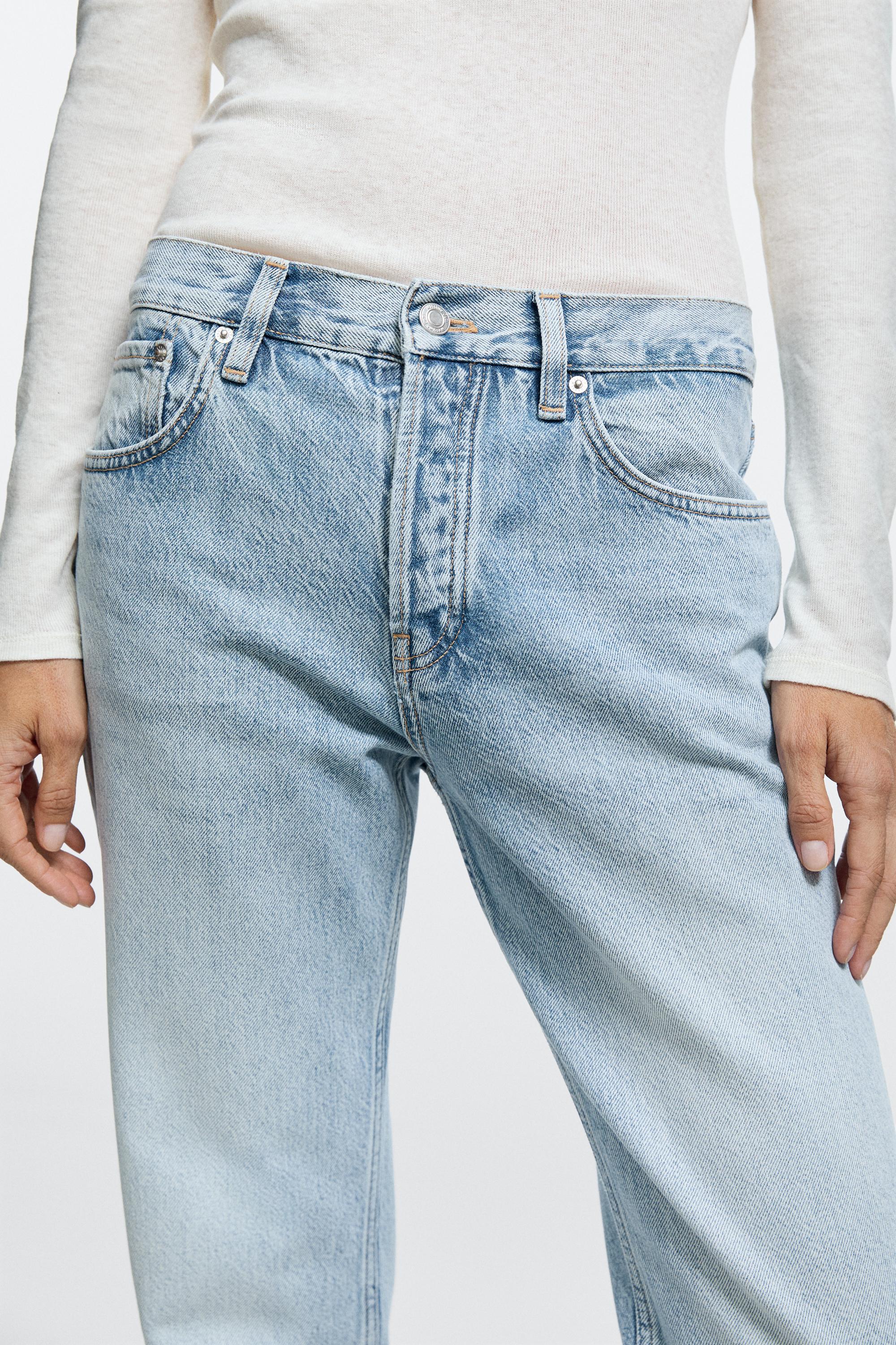 Massimo Dutti Orta bel relaxed straight fit jean görsel 3