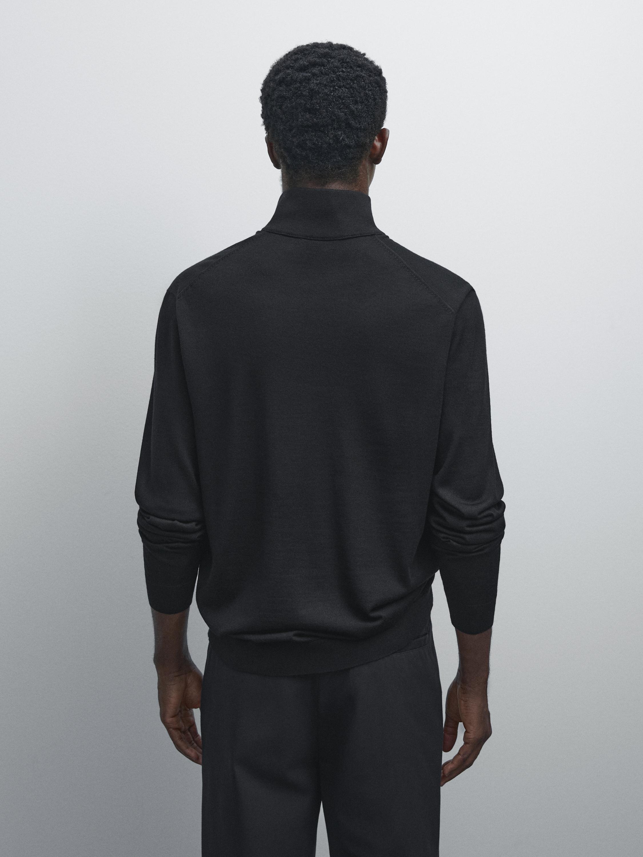 Quarter-zip knit sweater