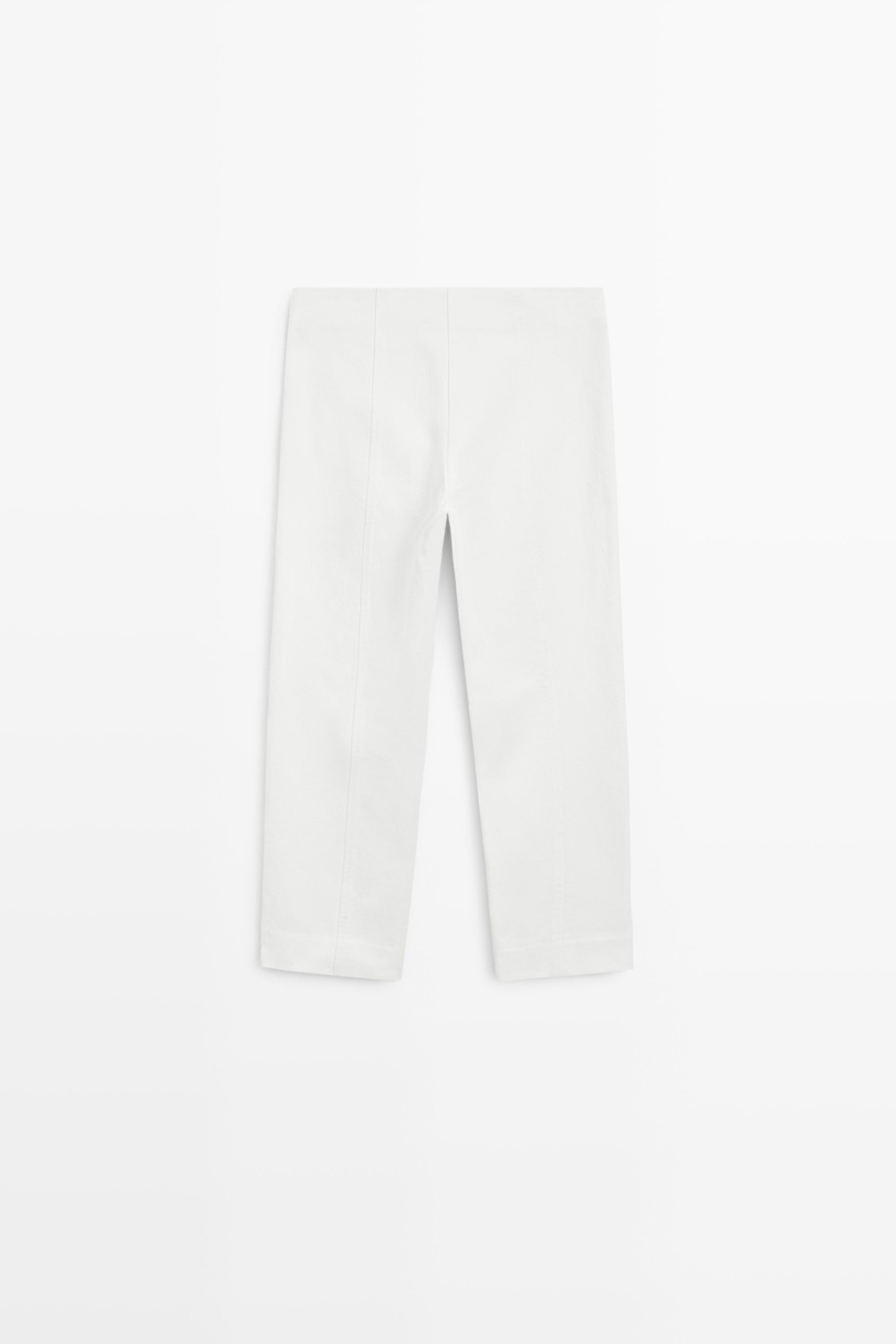 Denim capris — Off white
