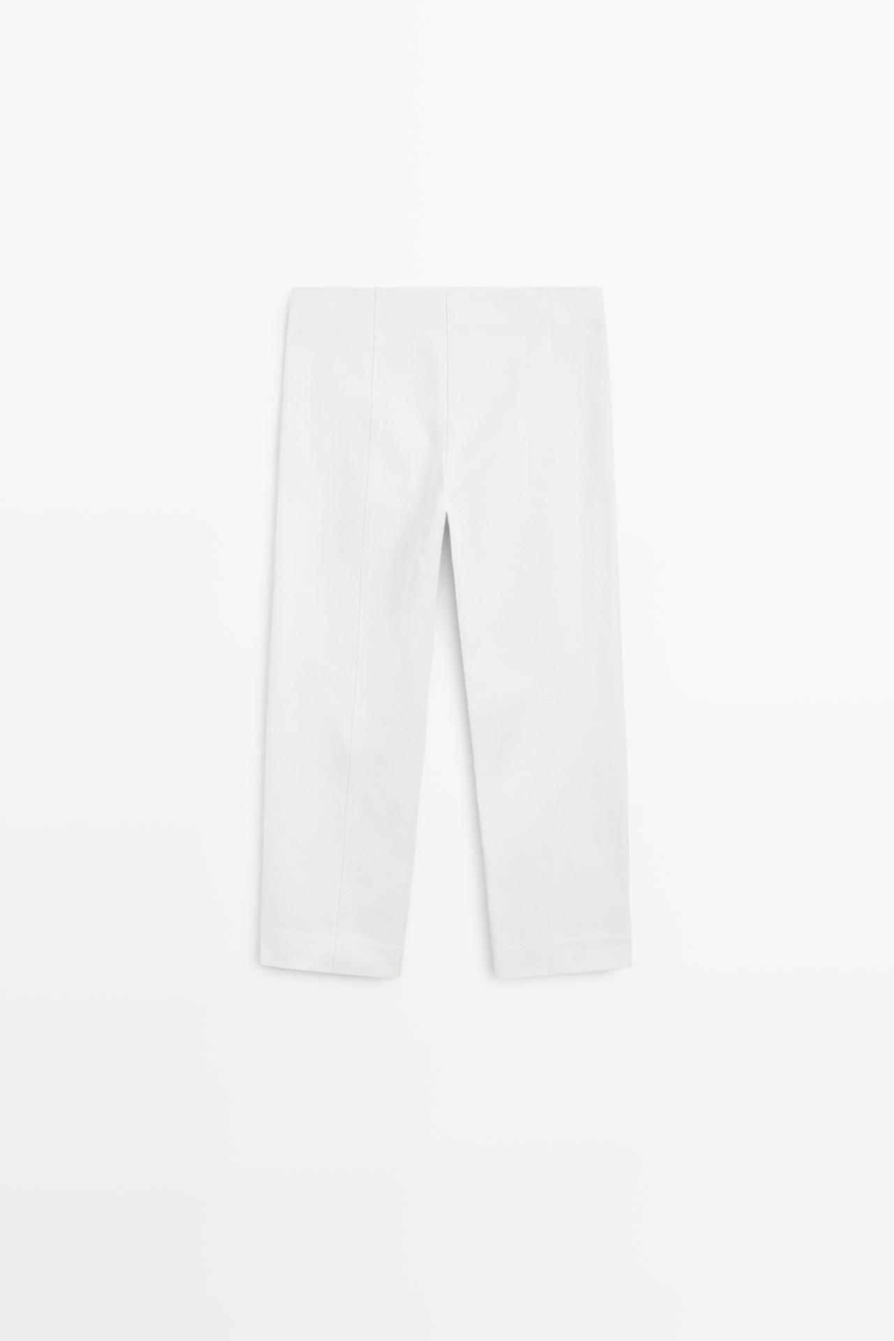 Denim capris — Off white