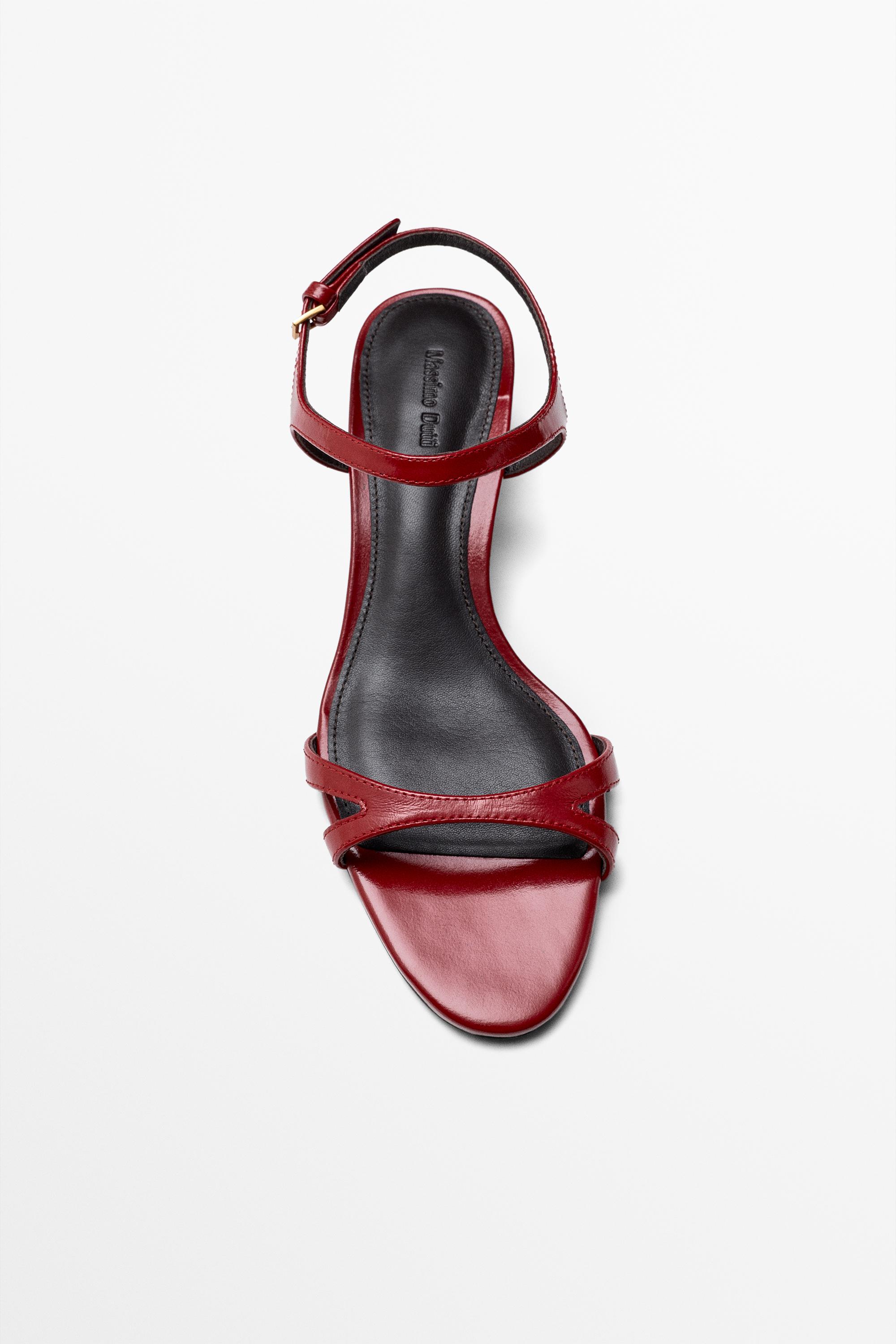 Low-heel leather sandal - MADE IN SPAIN — RED
