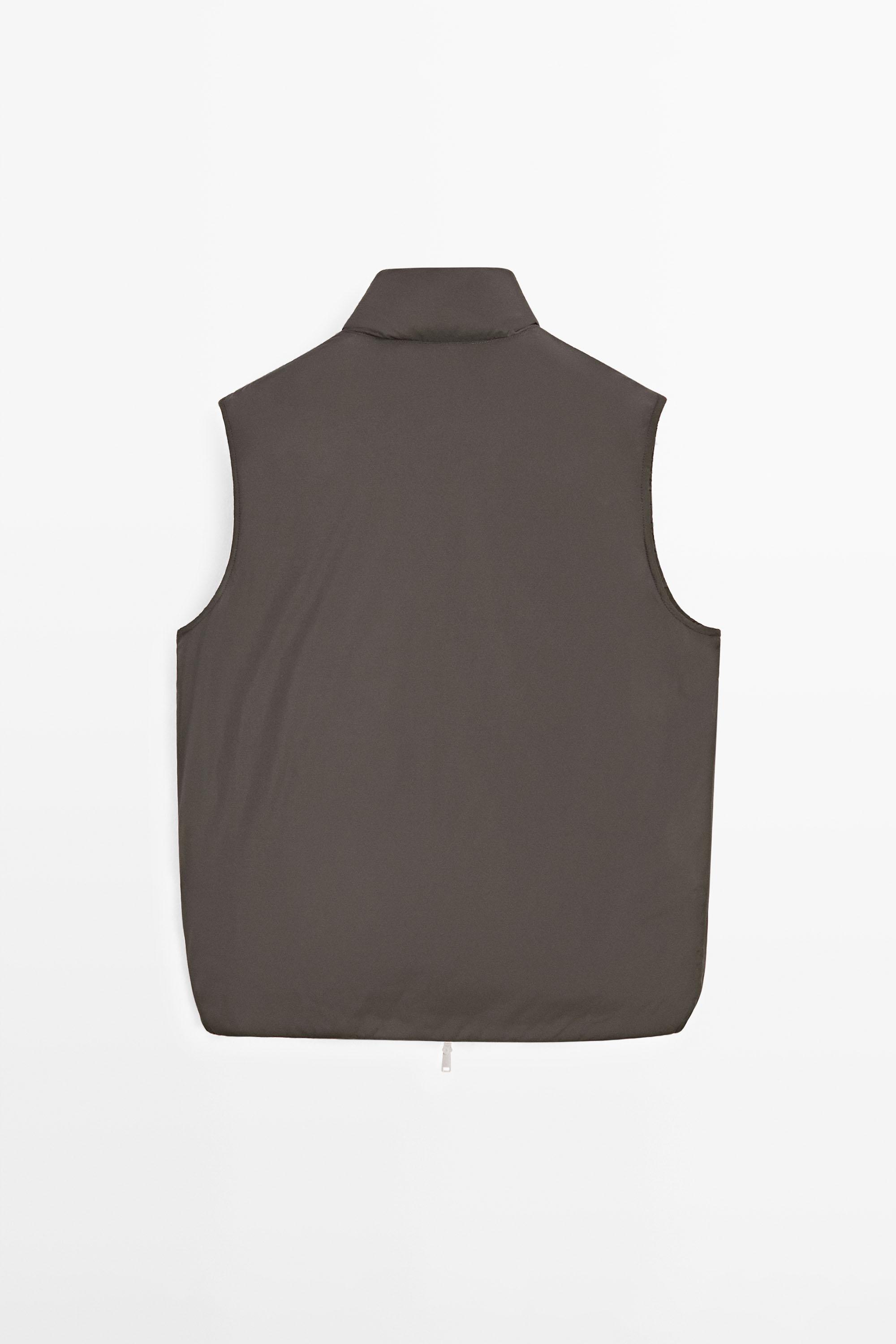 Water-repellent extra lightweight puffer gilet — Chocolate