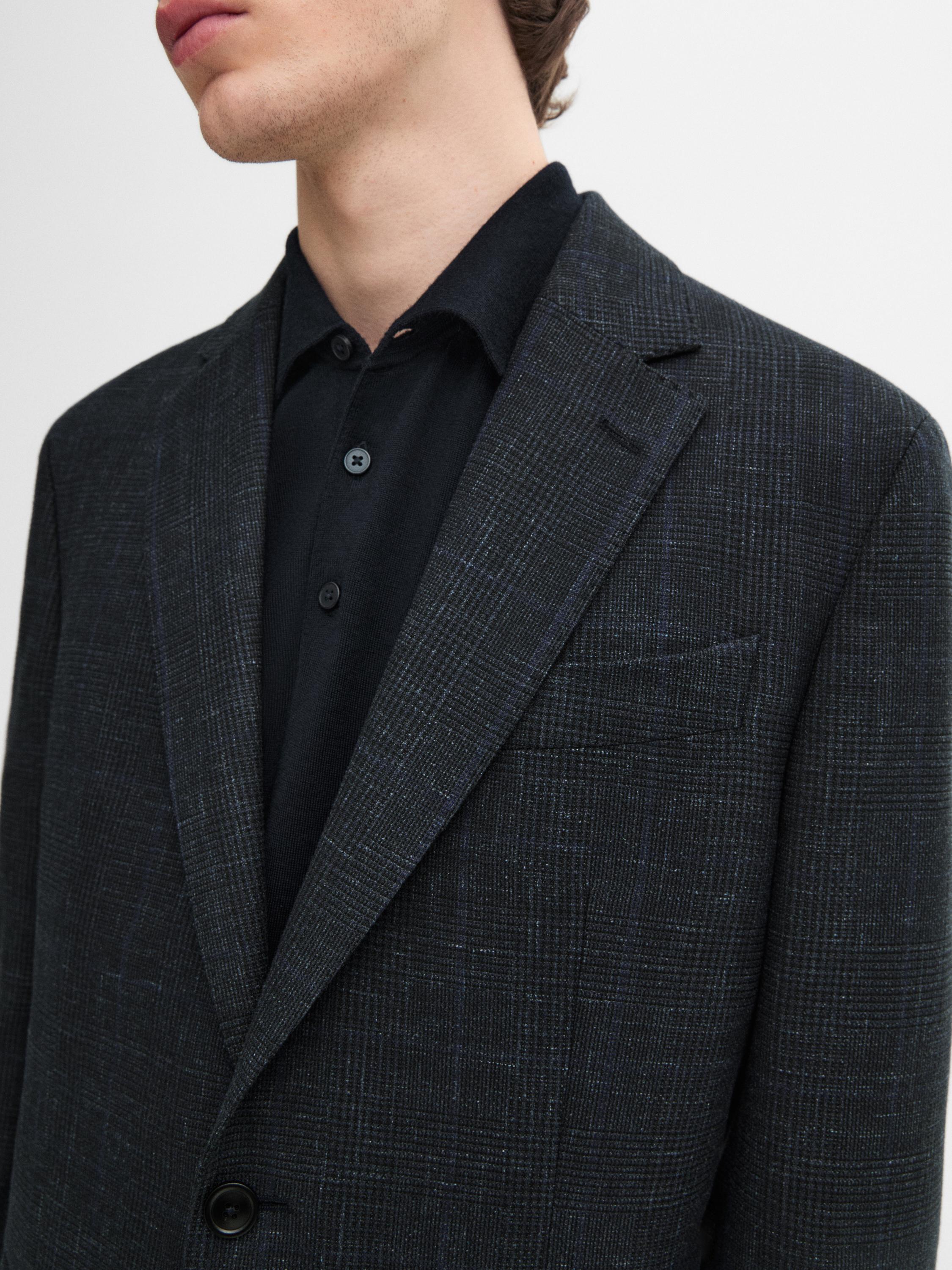 Cotton blend smart blazer