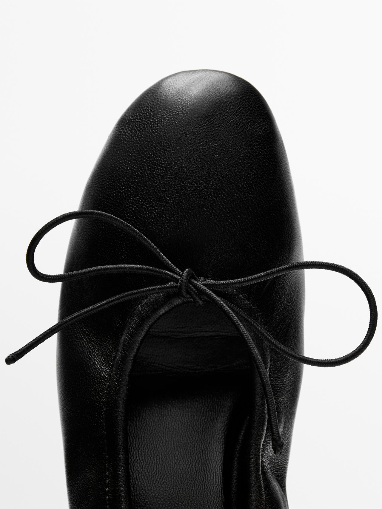 High-heel ballerinas — BLACK