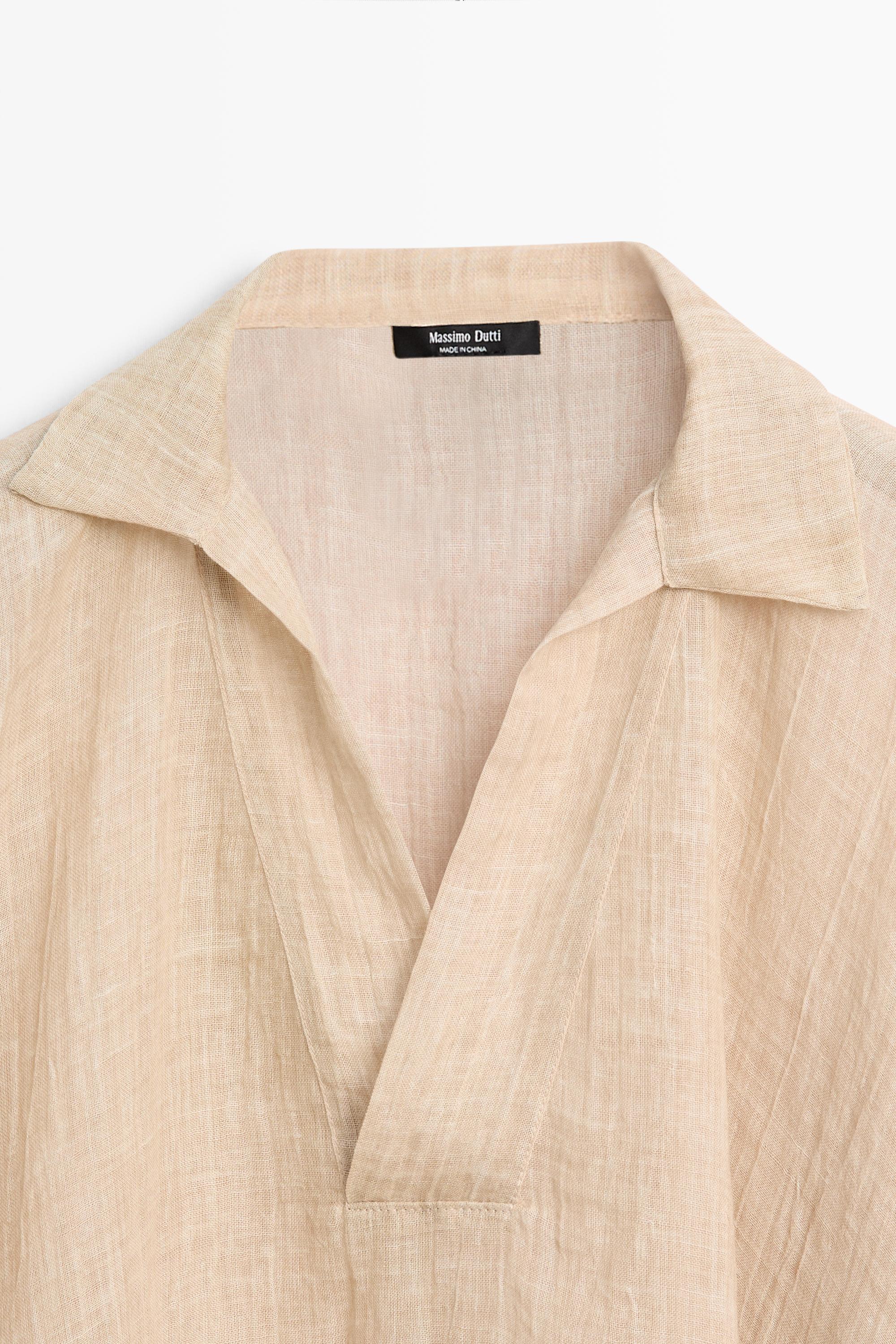 100% ramie cape — BEIGE