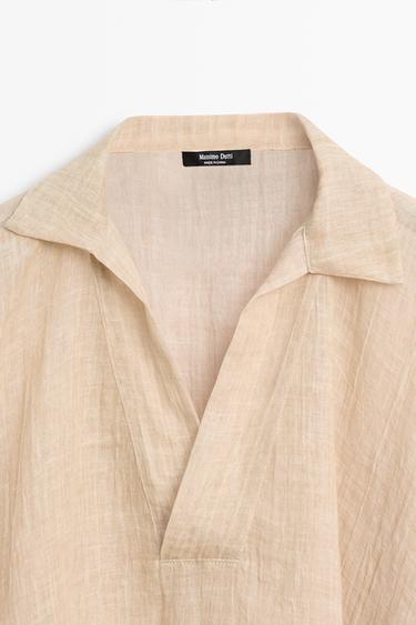 100% ramie cape — BEIGE 4