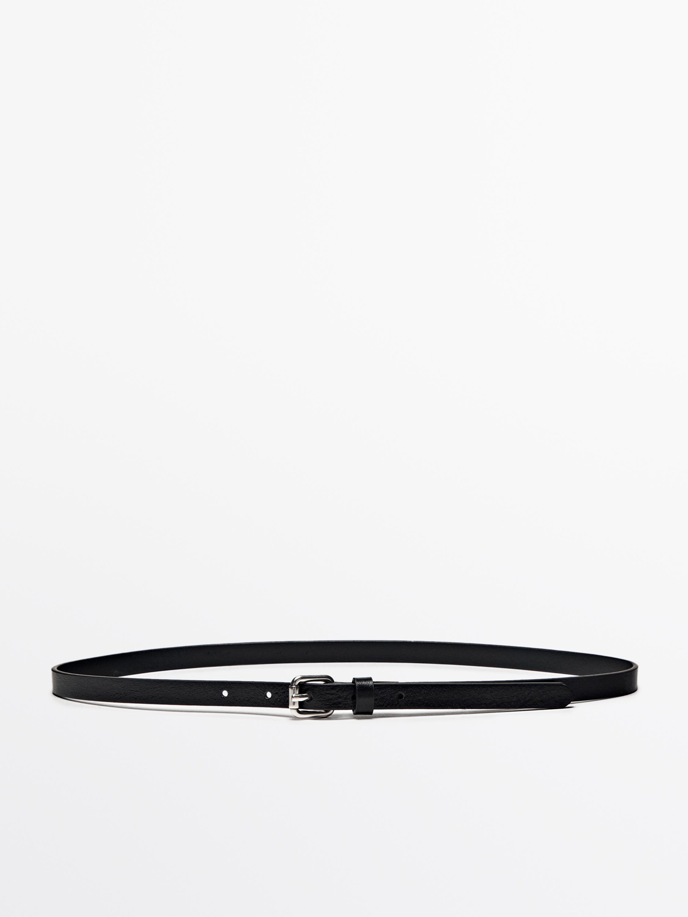 Cinturó pell sivella quadrada