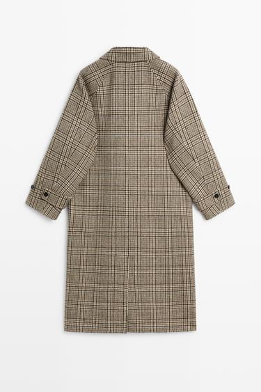 Wool blend check trench coat — Off white 6