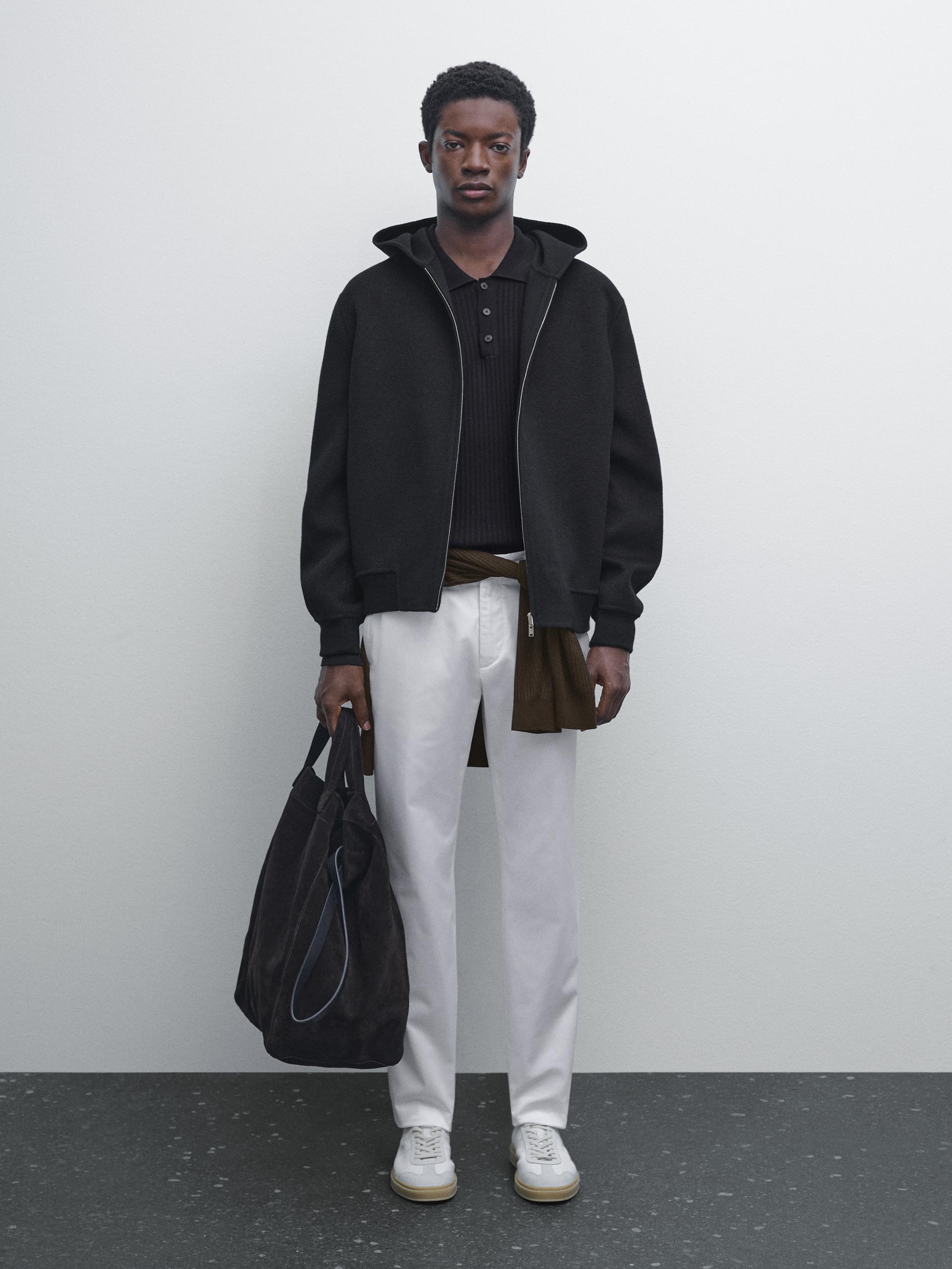 Pantaloni slim fit din amestec de bumbac