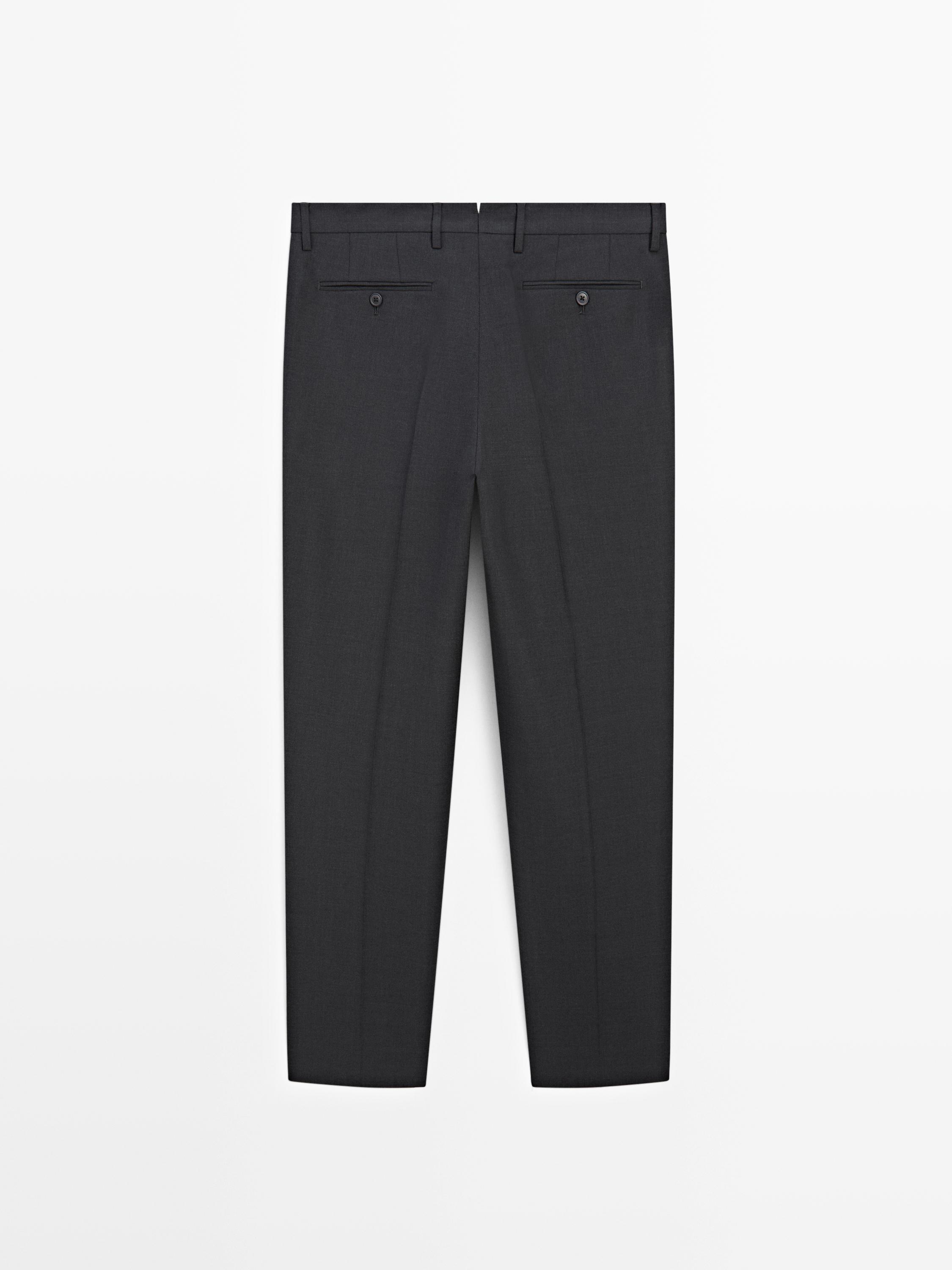 Cold wool suit trousers — CHARCOAL