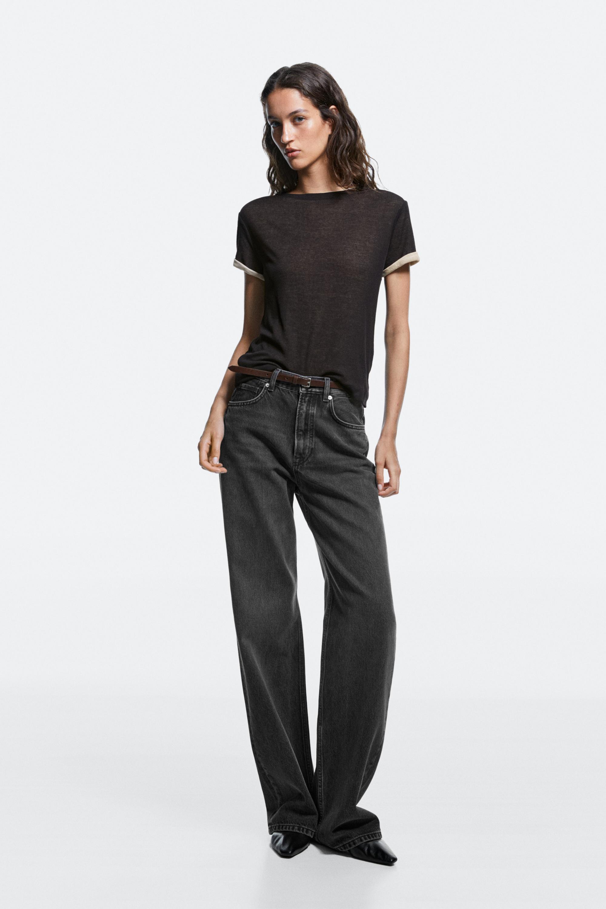 High-waist wide-leg jeans