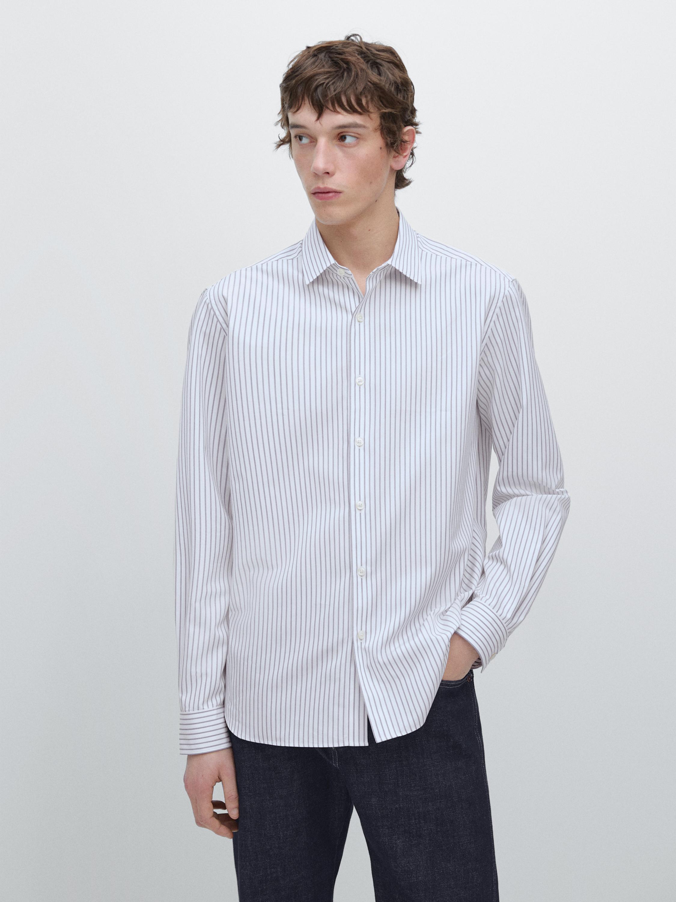 Camisa rayas regular fit