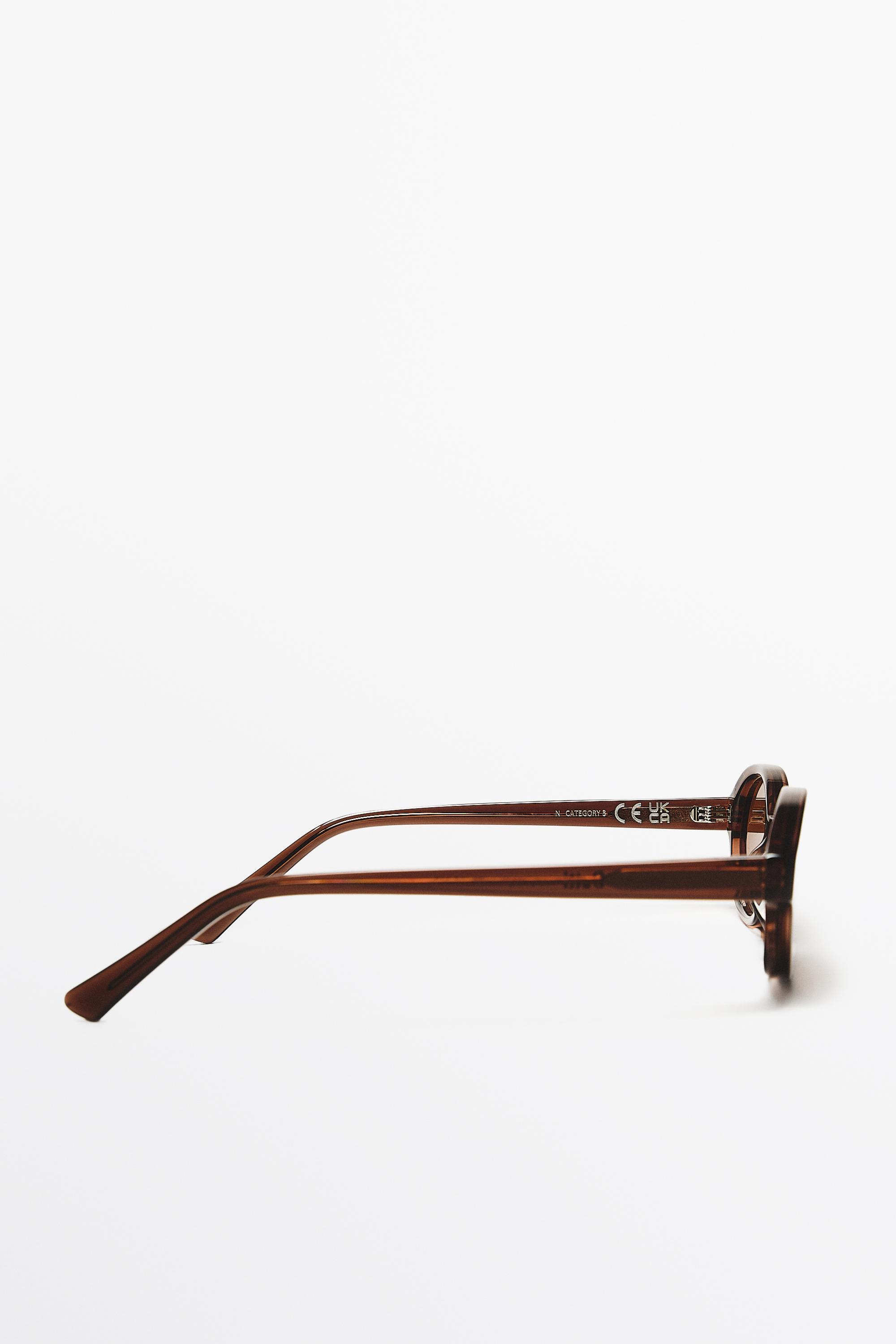 Round sunglasses — BROWN