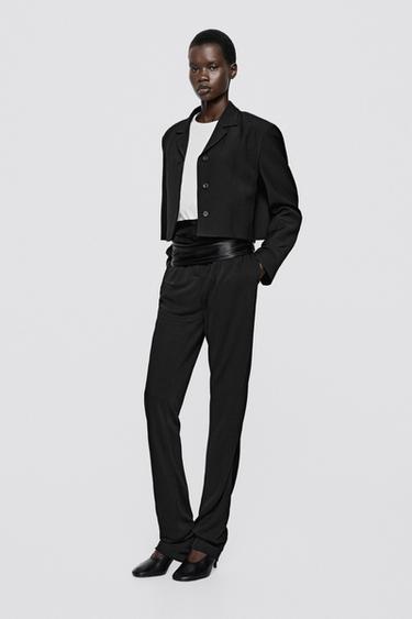 Cropped wool blazer - LIMITED EDITION — BLACK 1
