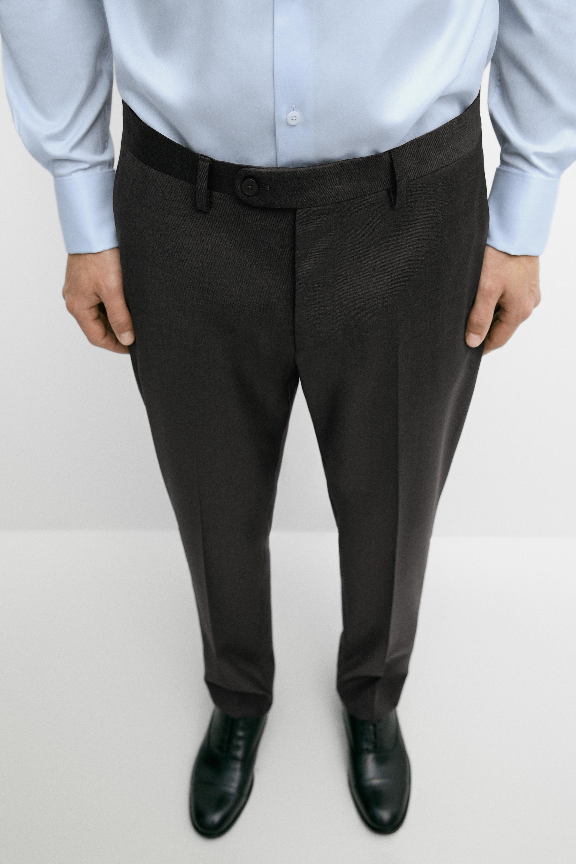 Cold wool suit trousers — CHARCOAL