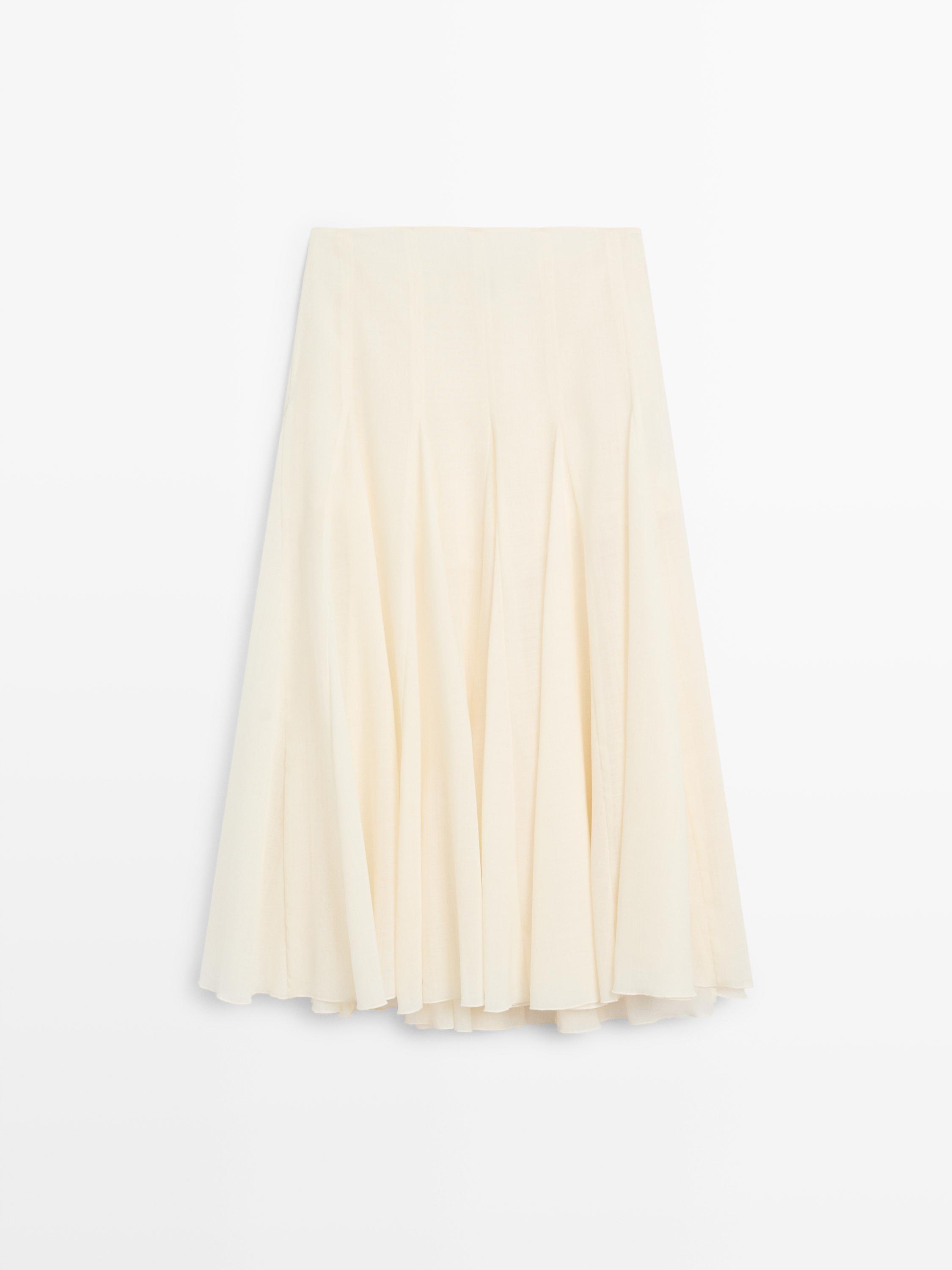 Flowing flounce midi skirt - STUDIO