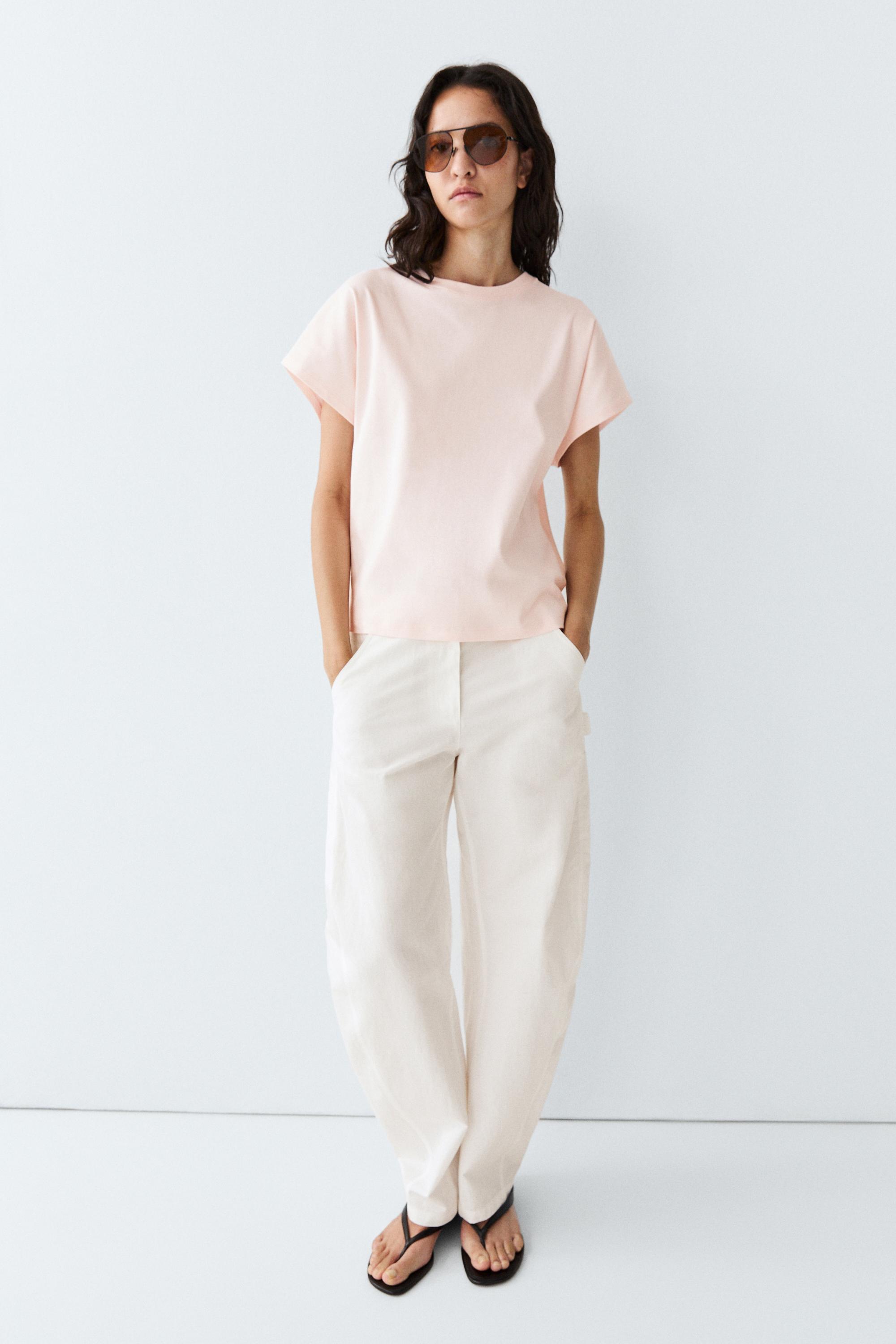 100% Cotton Short Sleeve T-Shirt — PINK