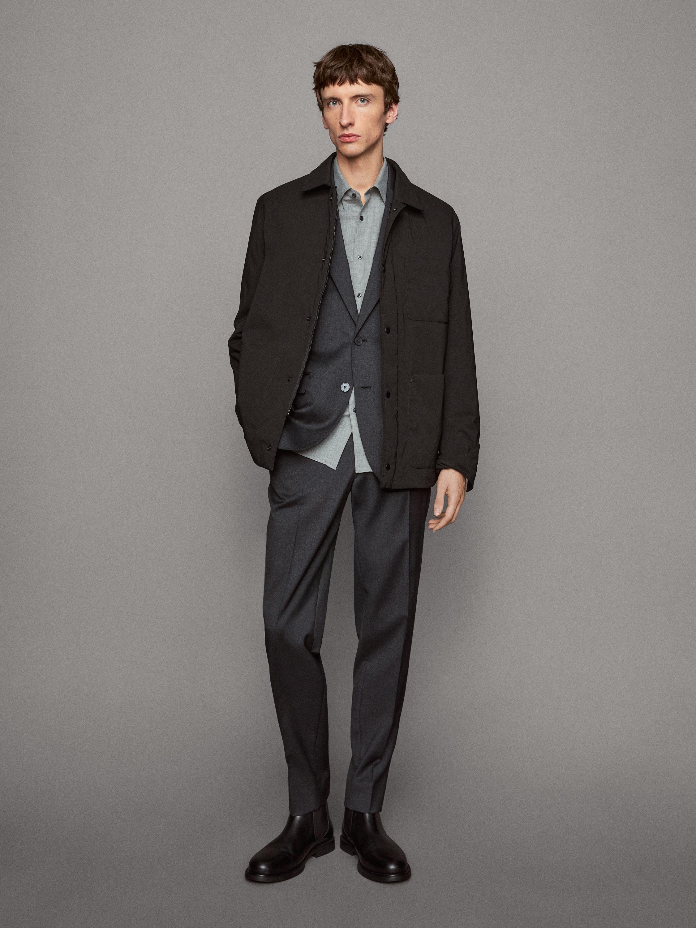 Cold wool suit trousers — CHARCOAL