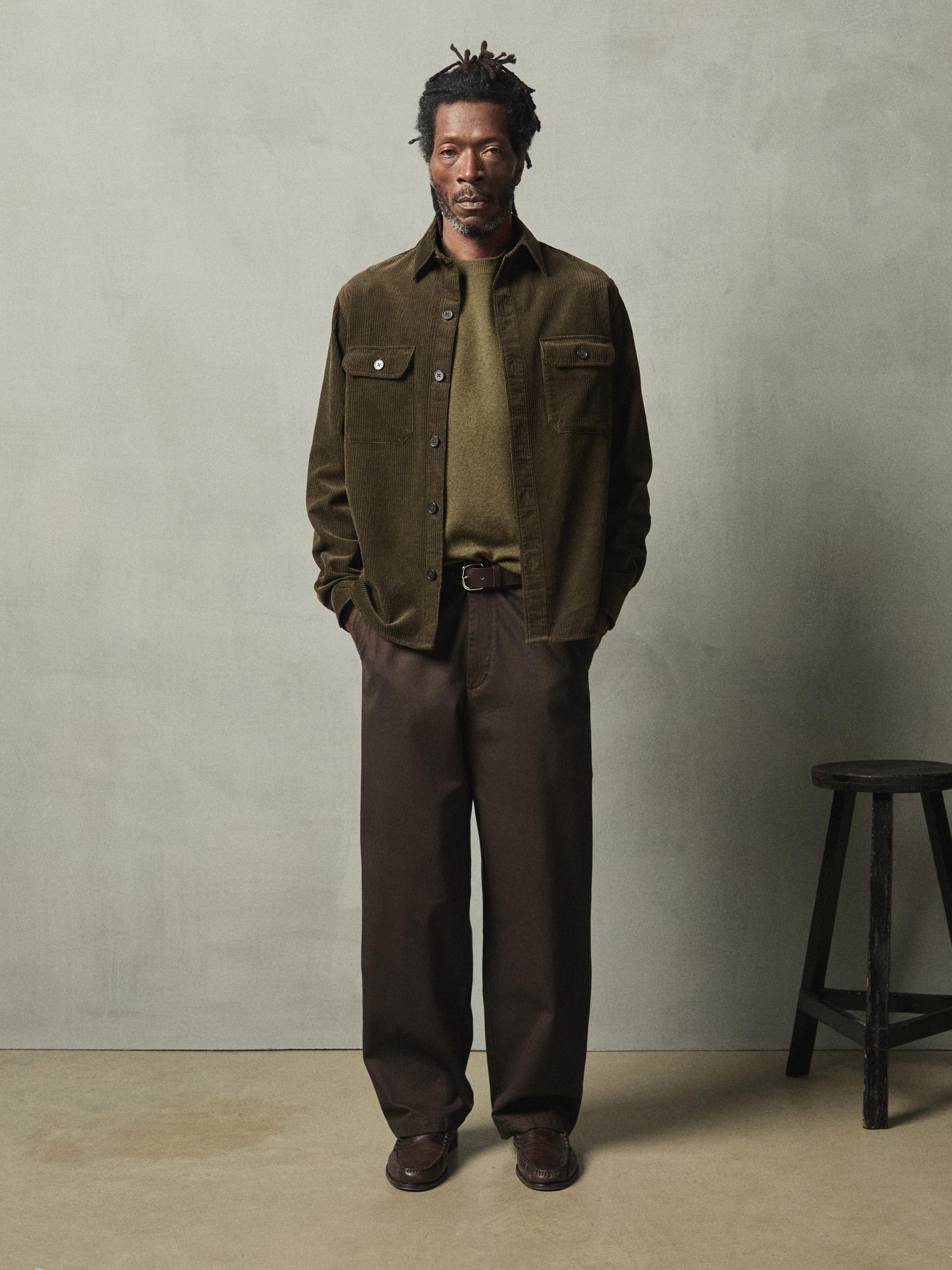 Corduroy overshirt with pockets