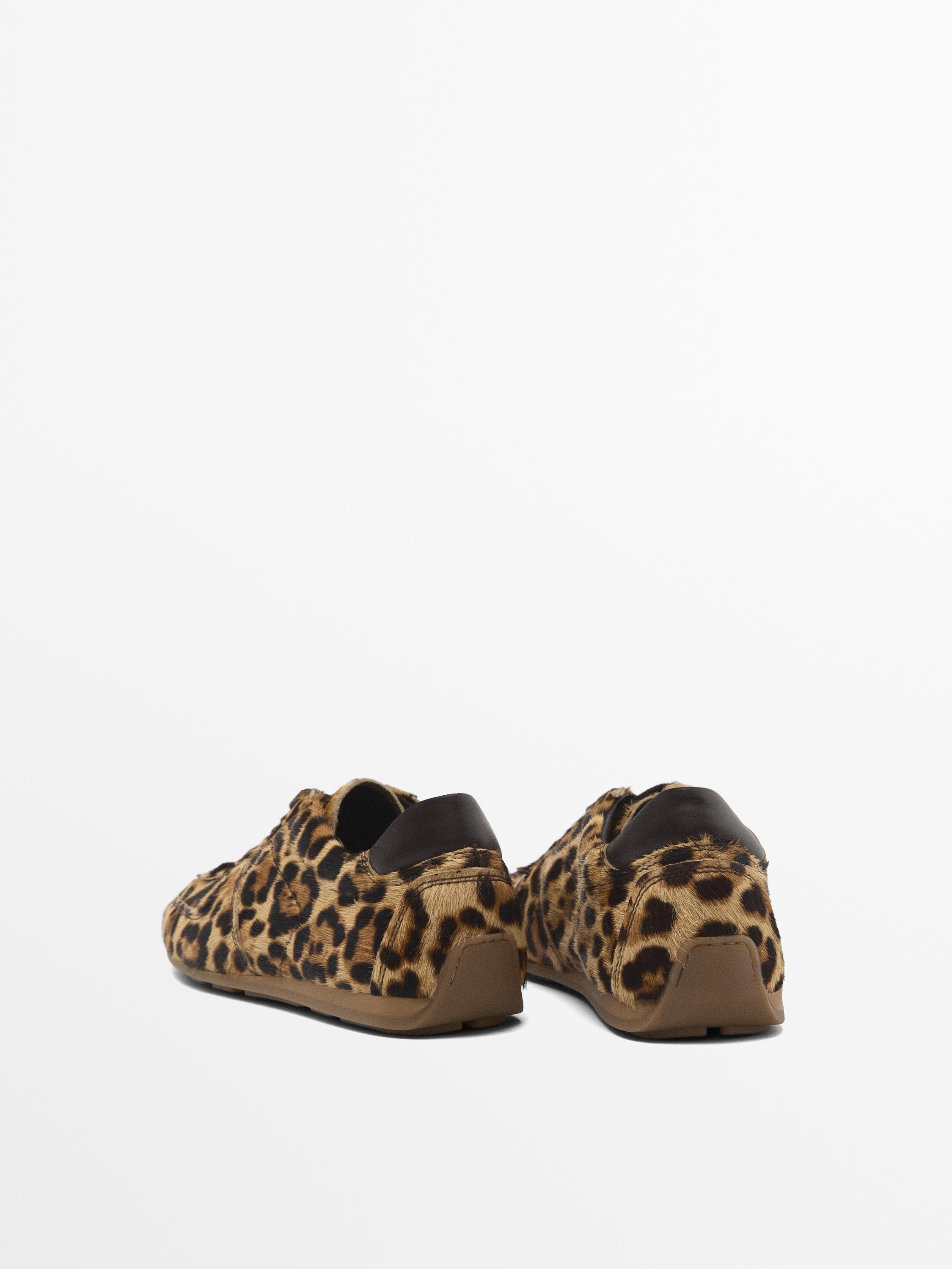 Animal print trainers