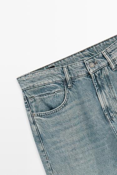 Stonewashed tapered-fit jeans — BLUE 7