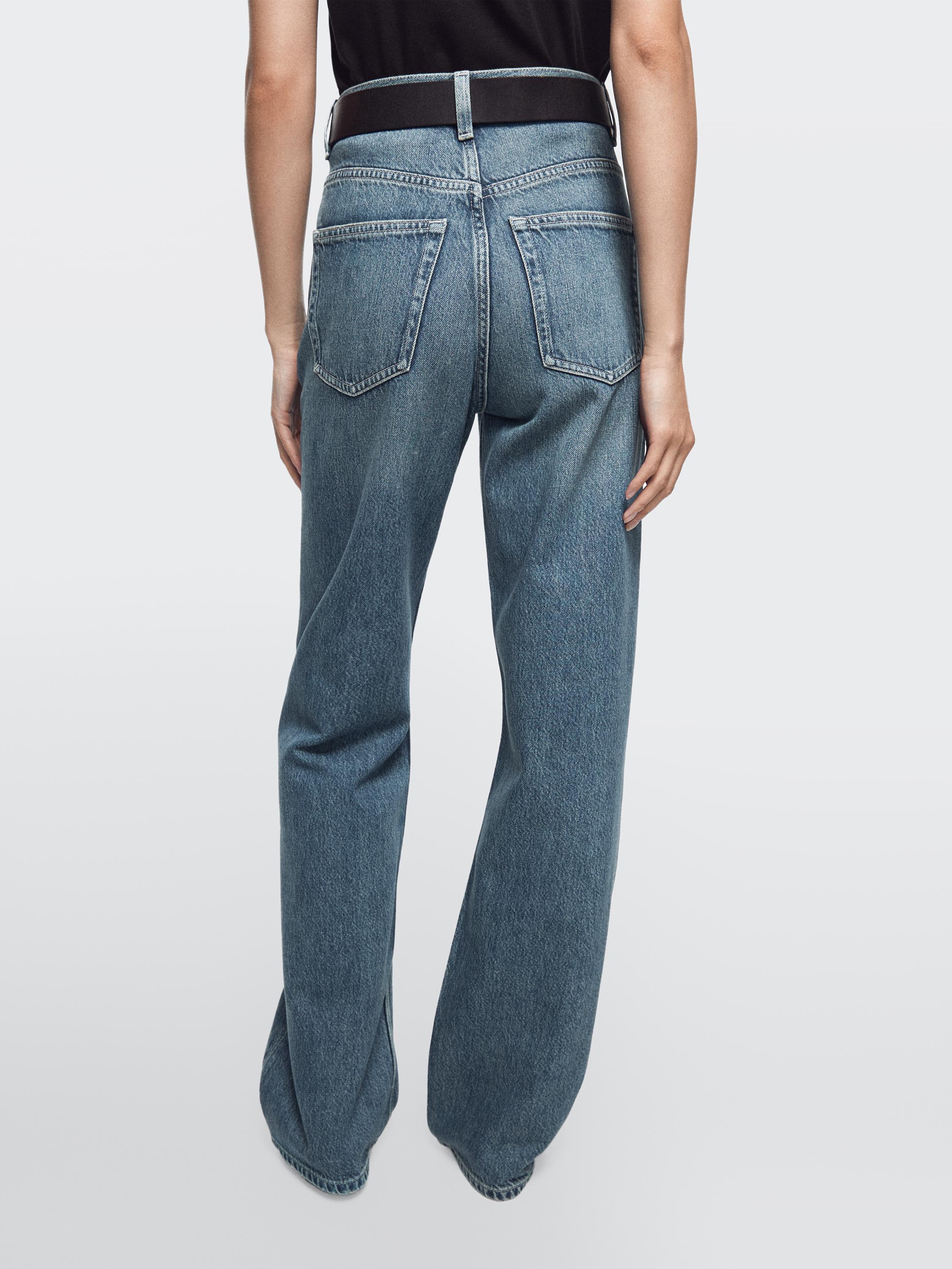 High-waist wide-leg jeans — MEDIUM BLUE