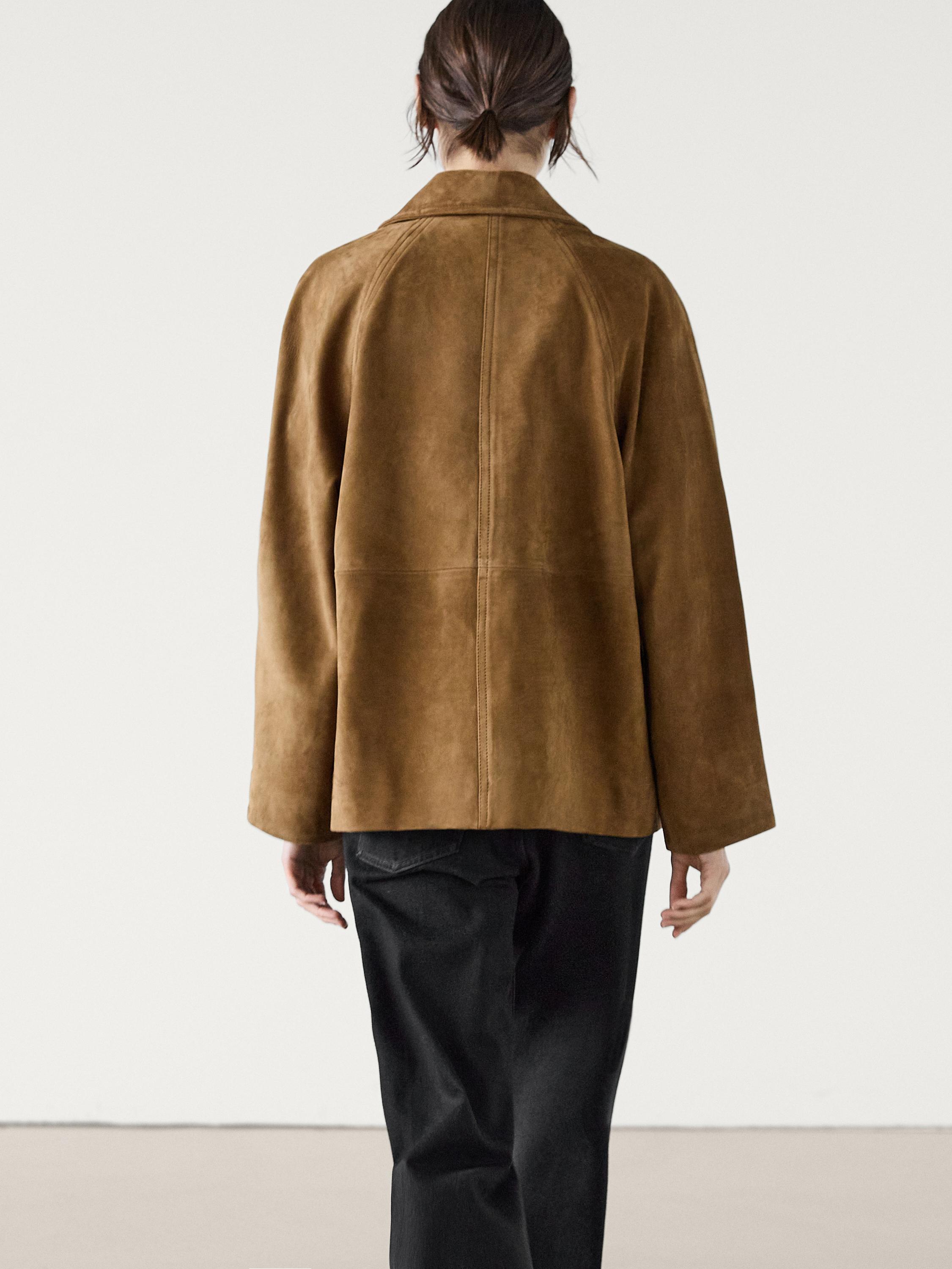 Veste nubuck en cuir