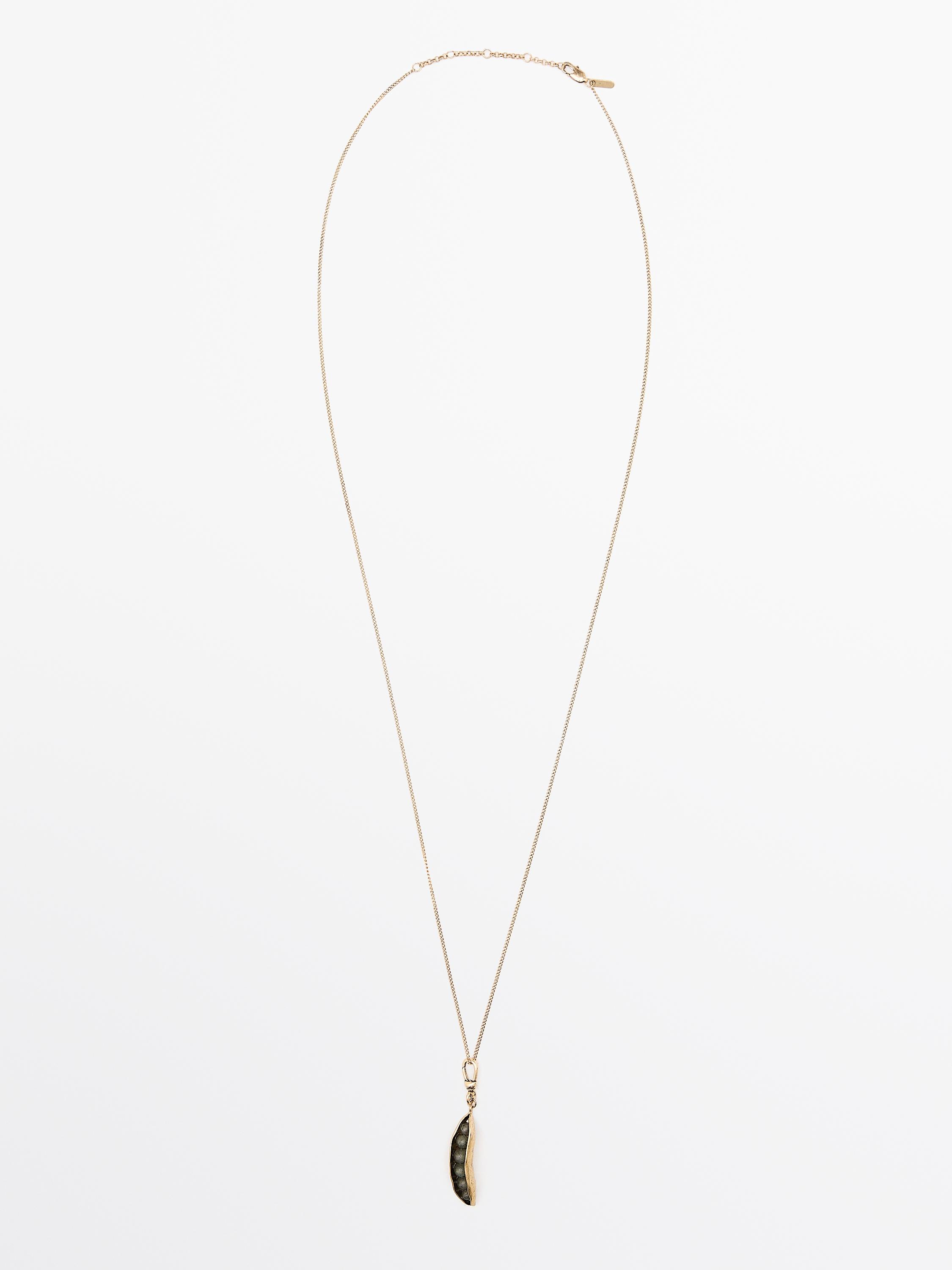 Dây chuyền mắt xích với mặt dây hình vỏ hạt