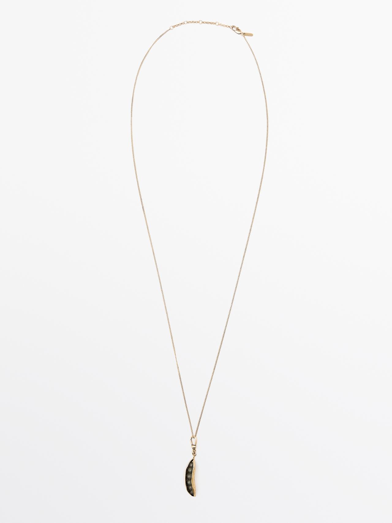 Massimo Dutti - Dames - Schakelketting Met Peulhanger - Goudbruin - 01