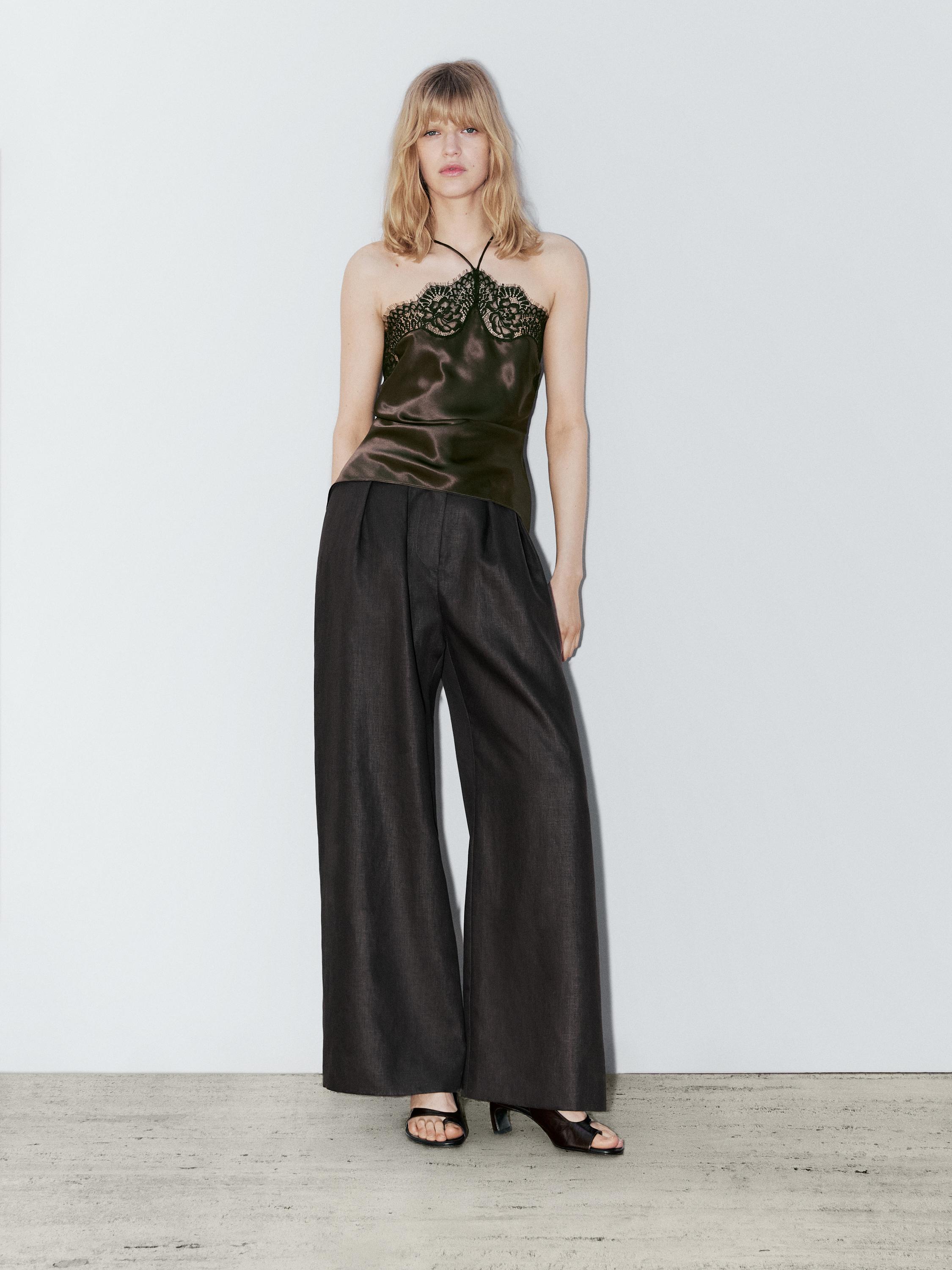 Top lencero con seda - STUDIO