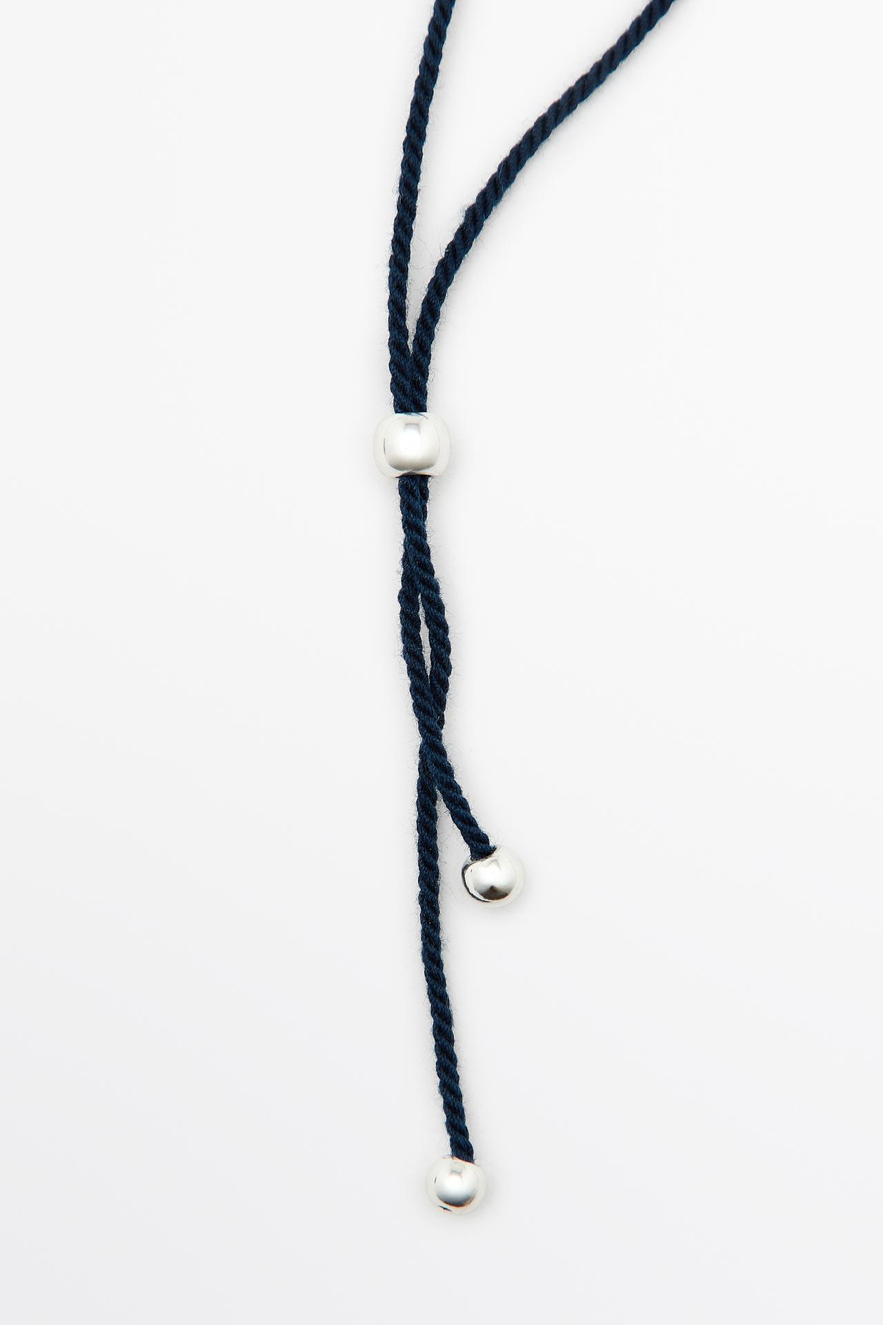 Long irregular gemstone necklace — NAVY BLUE