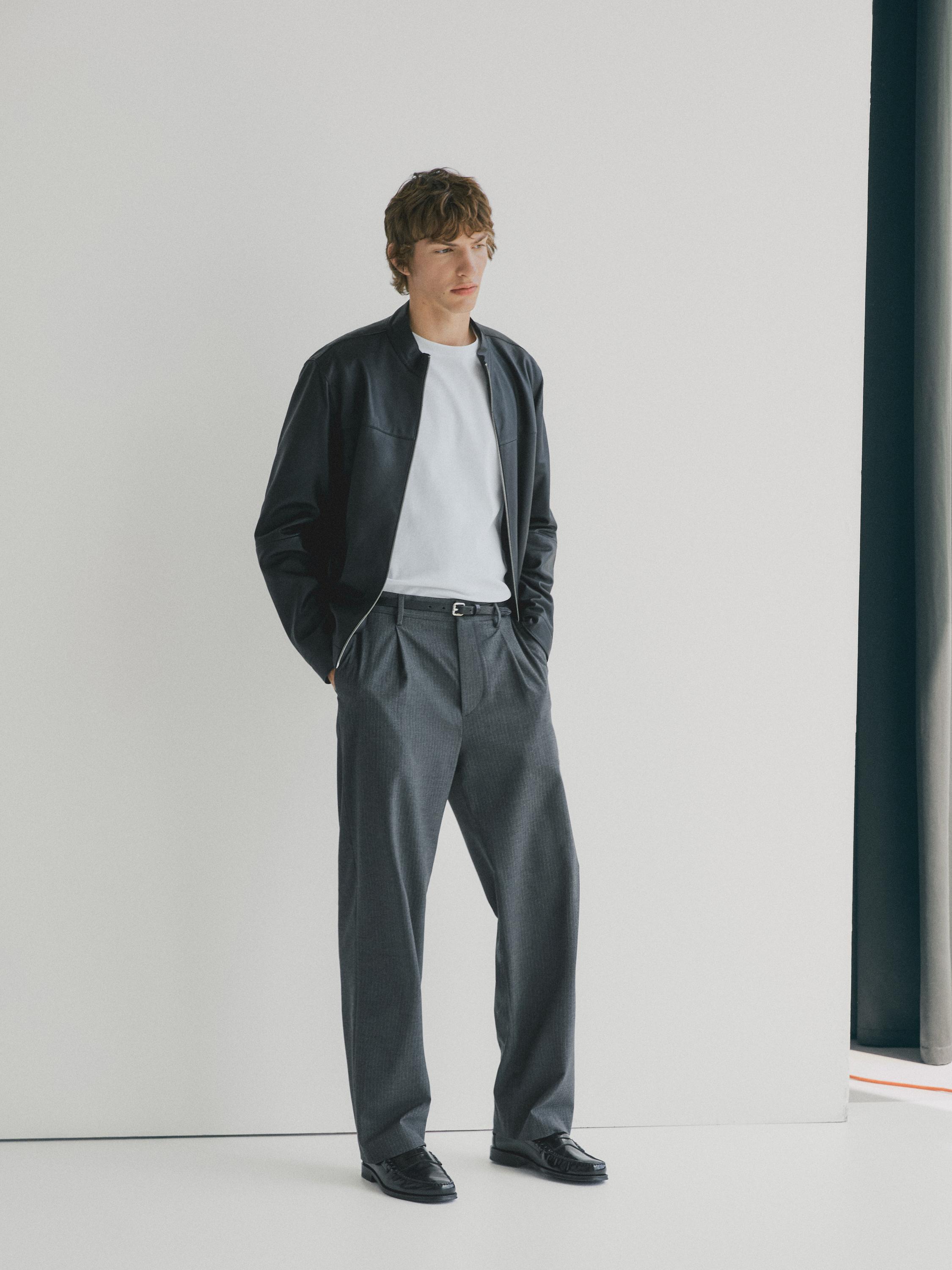 Nappa sheepskin jacket — BLACK