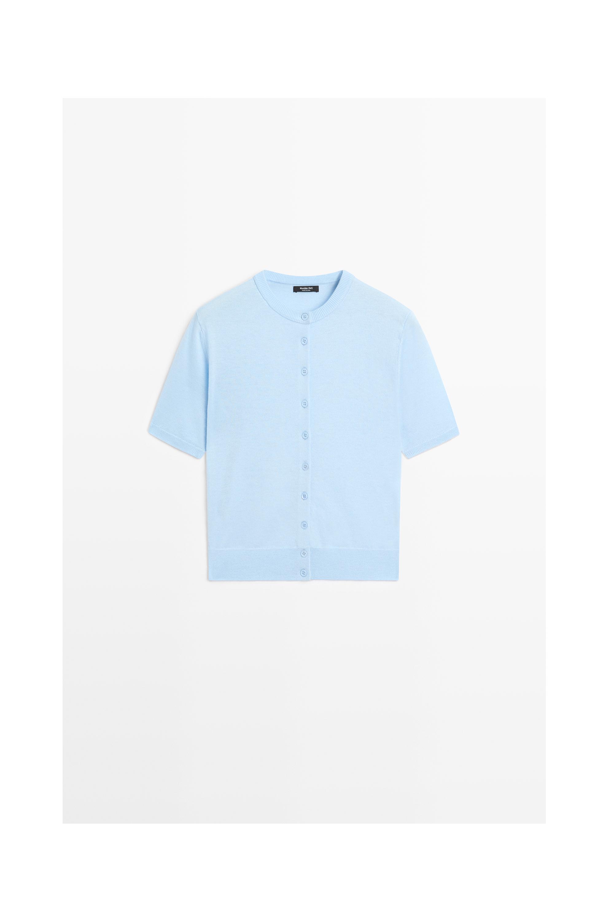 Short sleeve cardigan — SKY BLUE