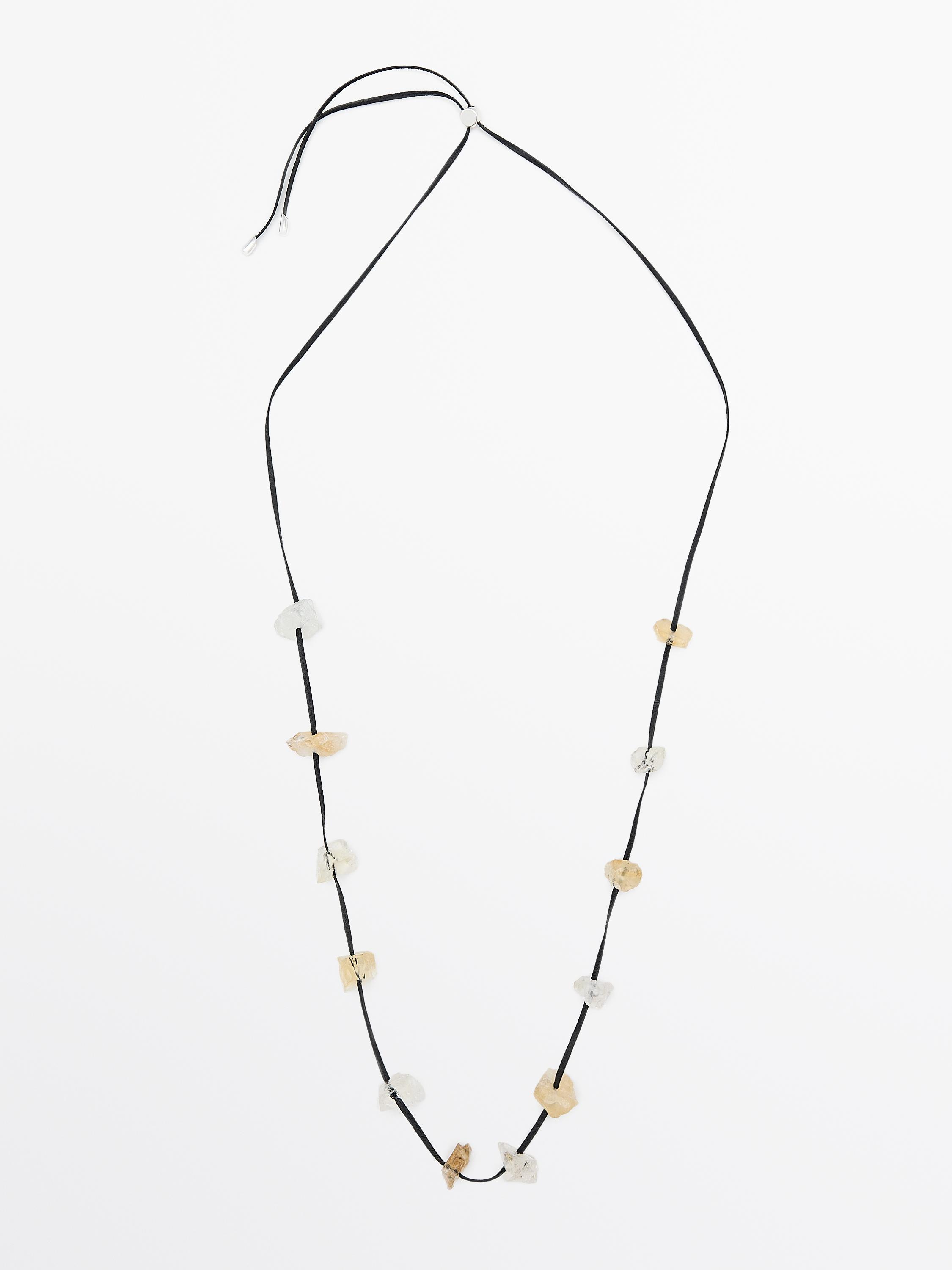 Irregular stones necklace