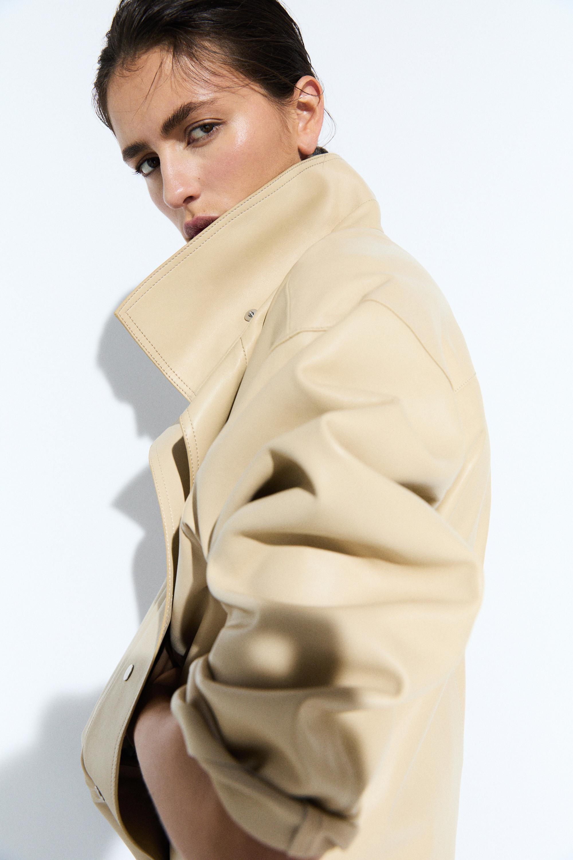 Nappa leather shirt — Vanilla