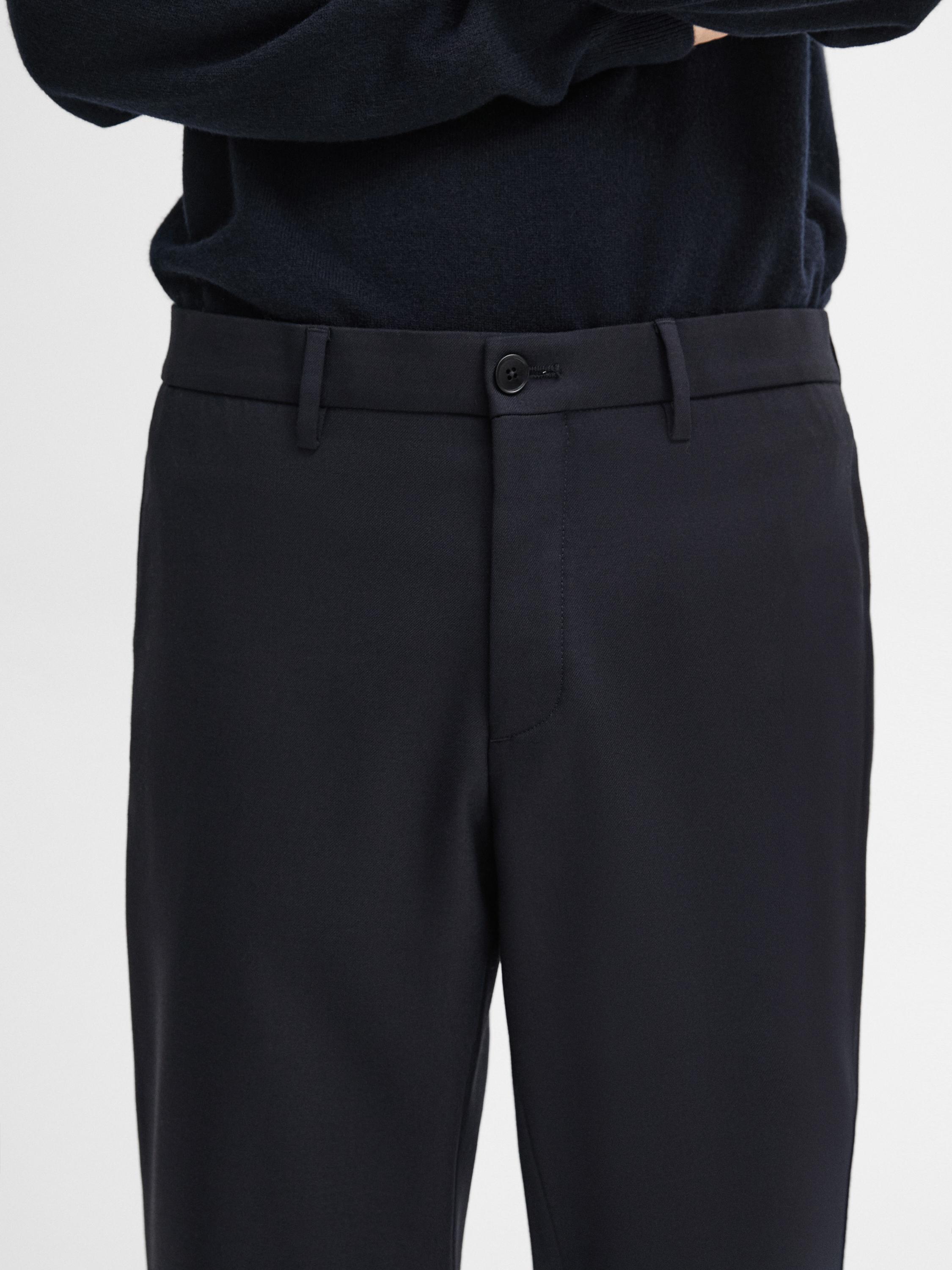 Twill trousers with wool