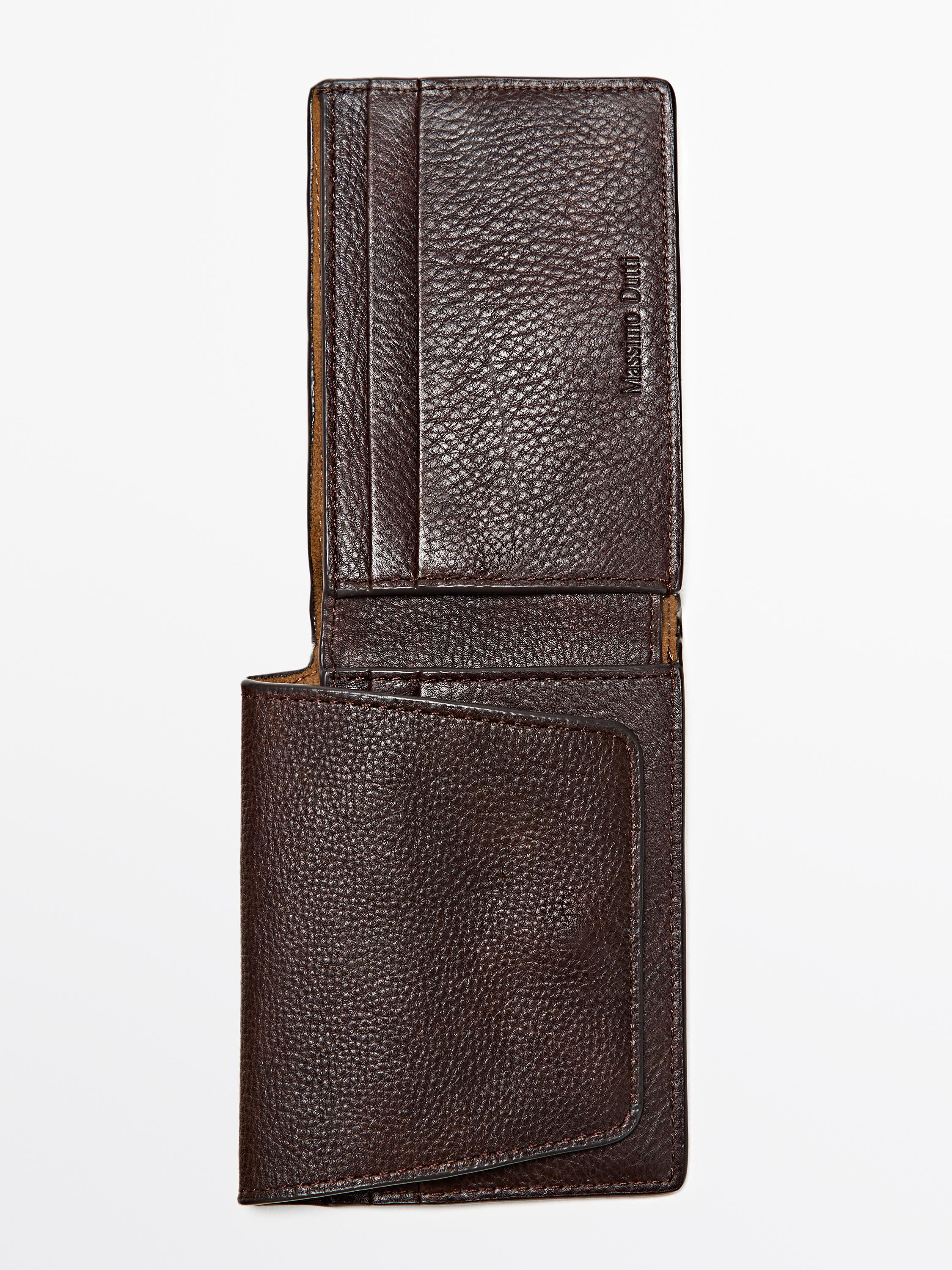 Nappa leather wallet — BROWN